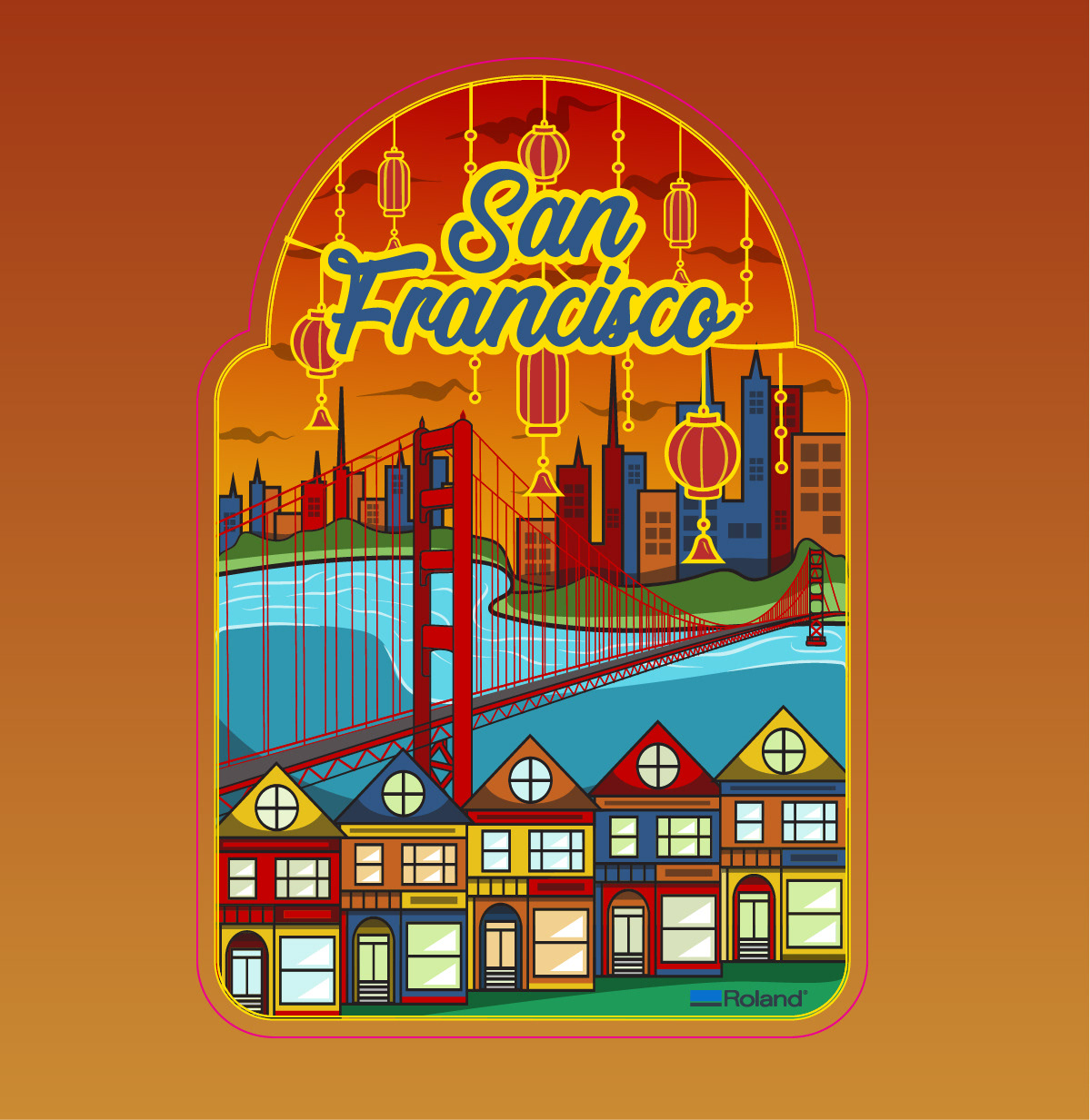 City parking permit stickers showcased as printed samples at multiple tradeshows.