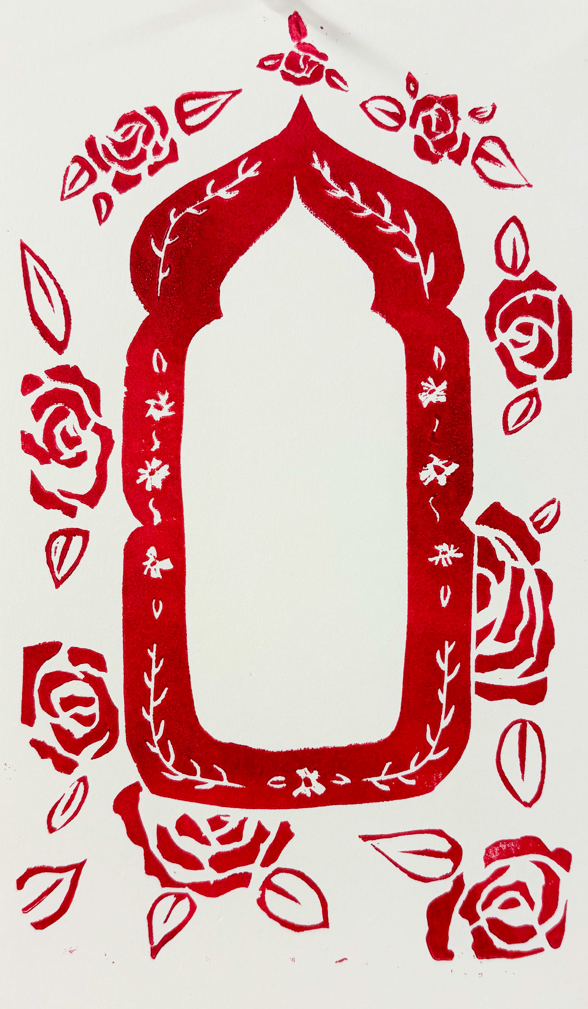 "Prayer Rug 3" Varied Edition 2025, Relief Print With Linoleum |