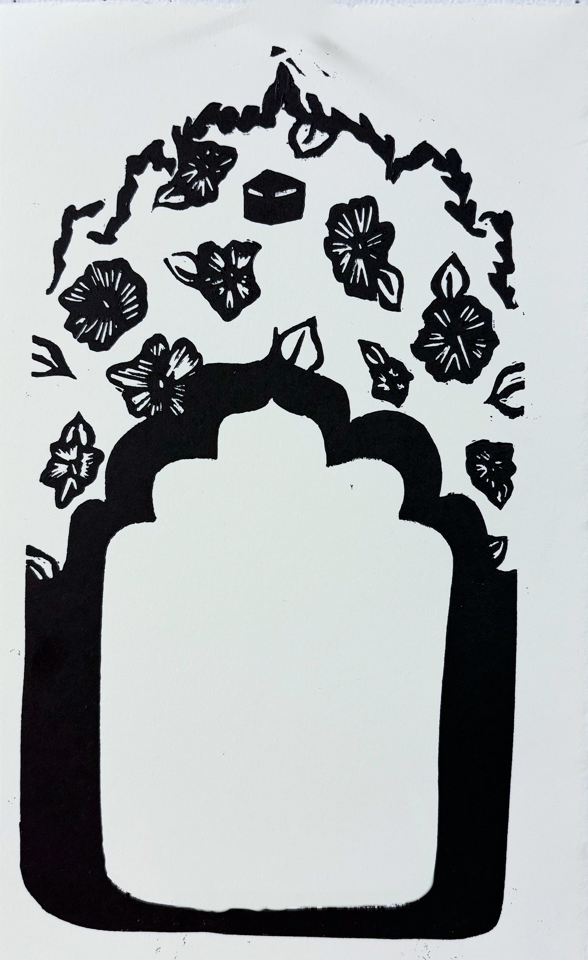 "Prayer Rug 2" Varied Edition 2025, Relief Print With Linoleum |