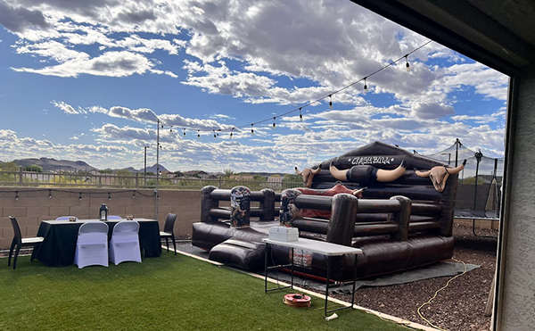 Party Setup with Swamp Cooler