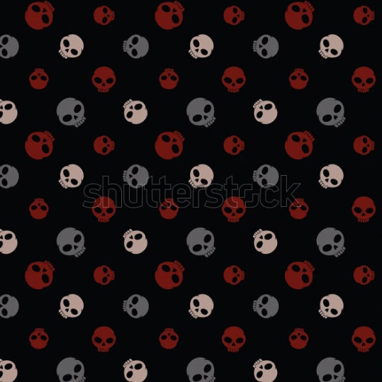 SEAMLESS SKULL-SHAPED POLKA DOTS