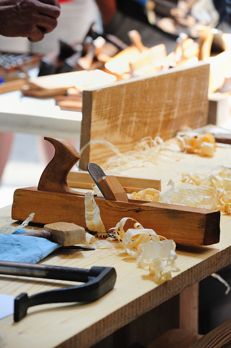 "African American Cultural Celebration" at the NC Museum of History. June 5, 2010. Furniture maker Jerome Bias.