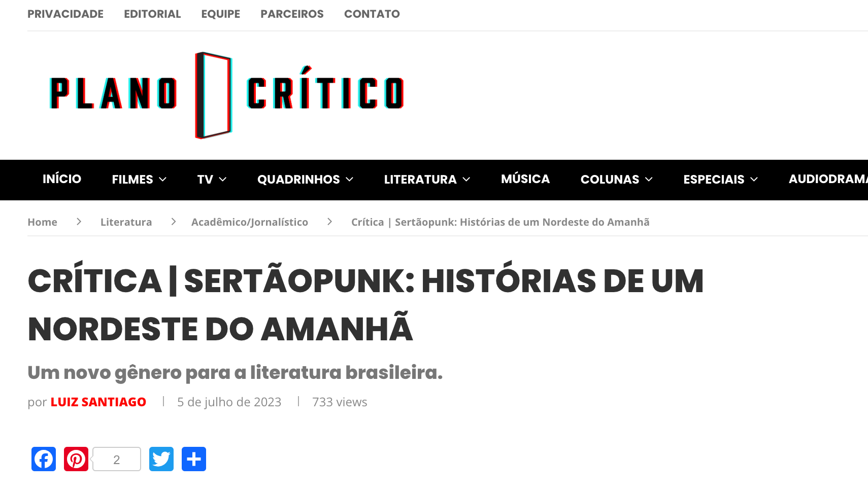 Plano Crítico