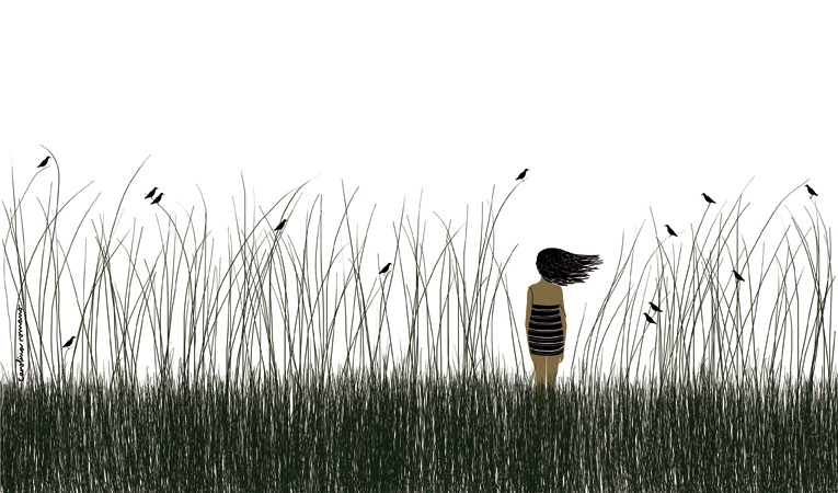 Sola entrejuncos © Carolina Romano