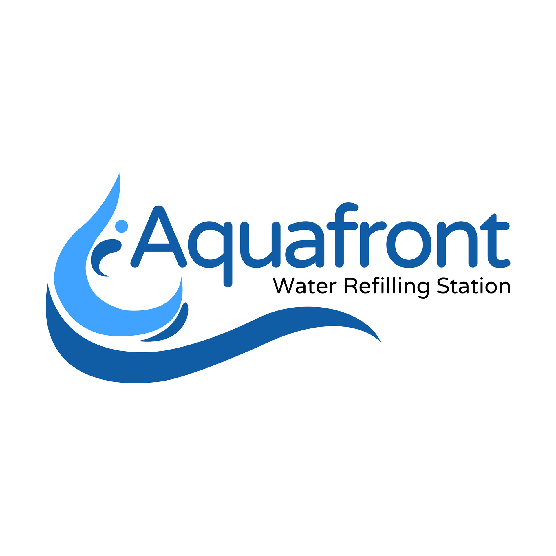 Aquafront Water Refilling Station Logo Design