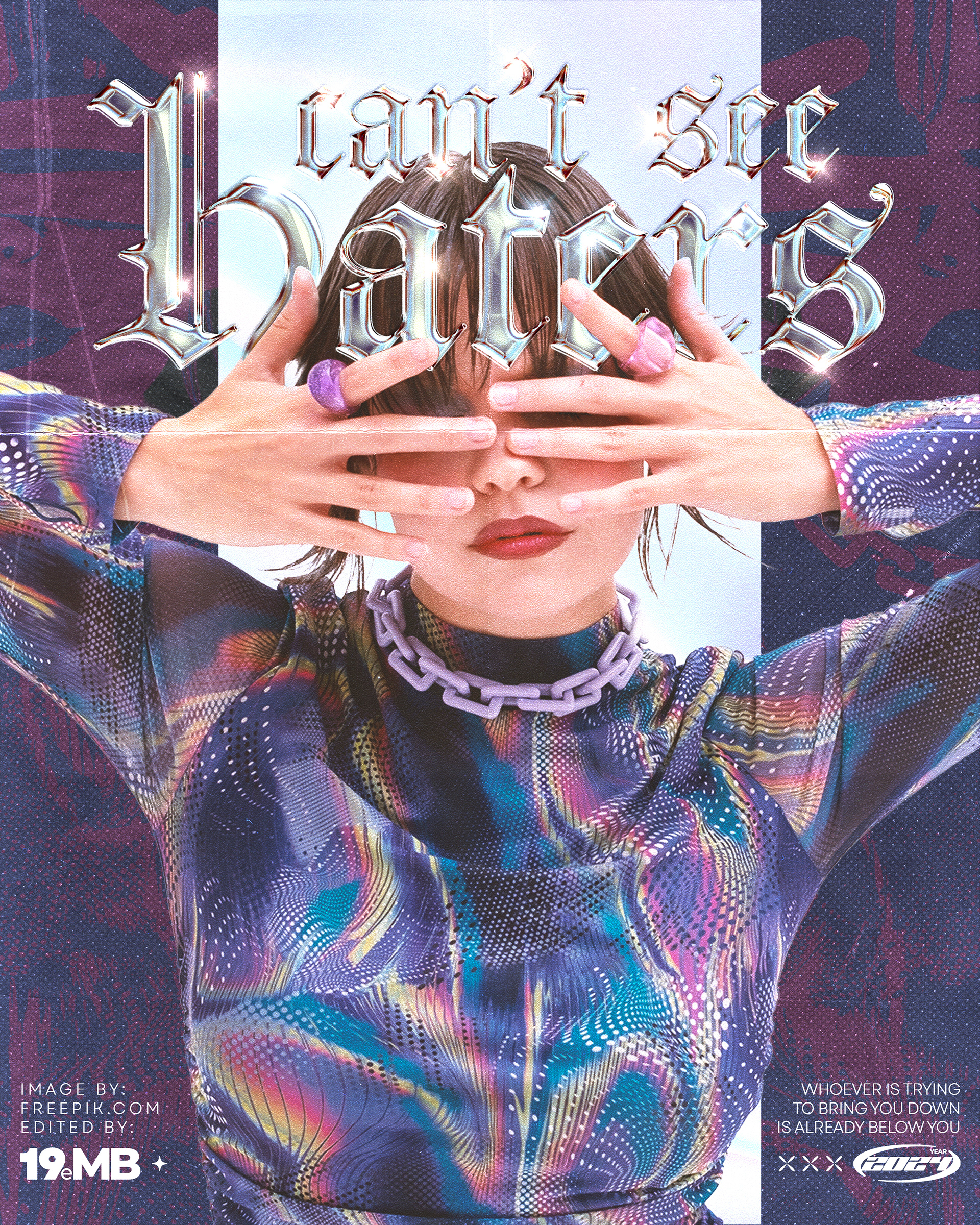 can't see haters | Image by Freepik | Edited by 19emb