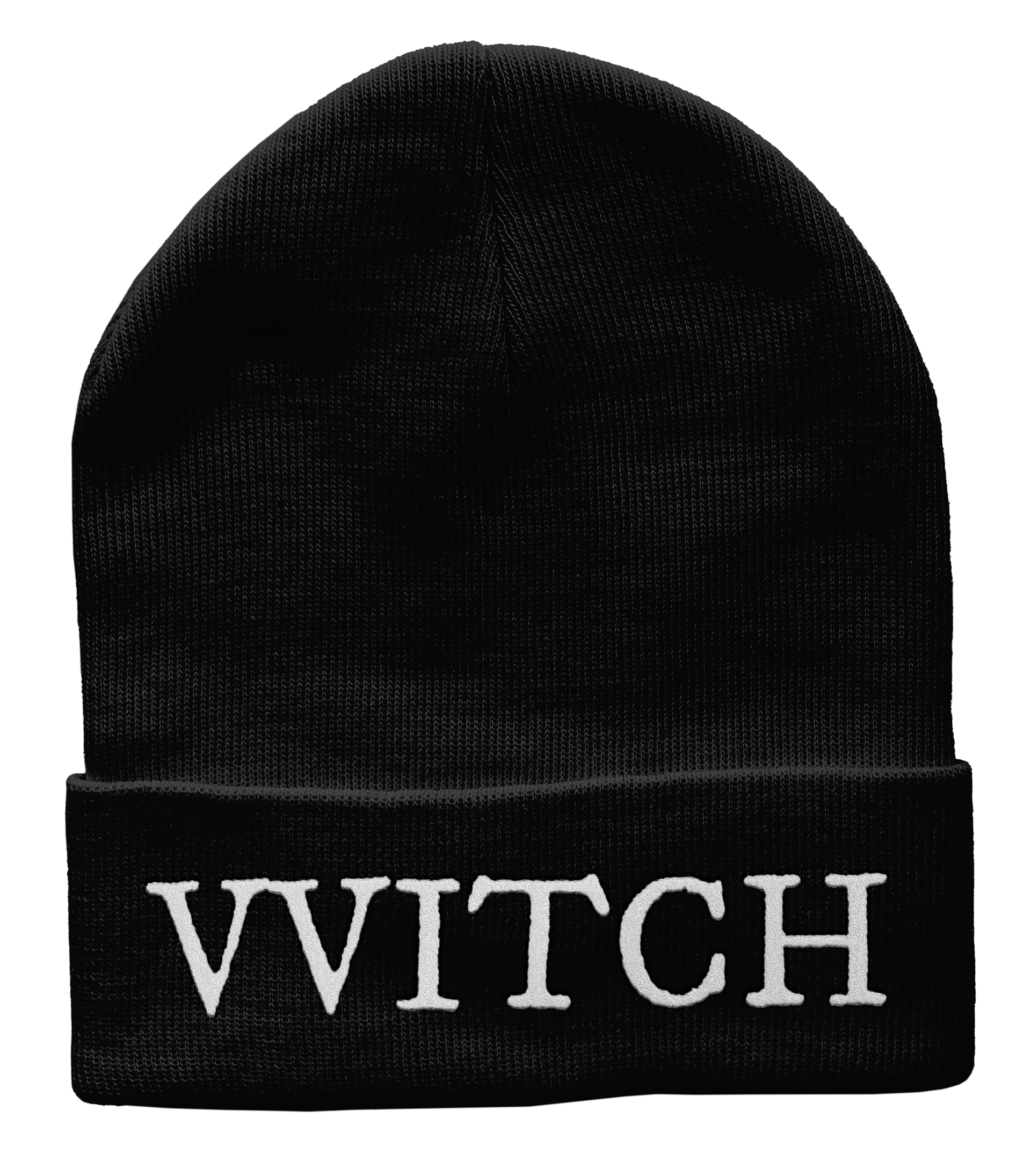 "VVITCH" embroidered beanie hat