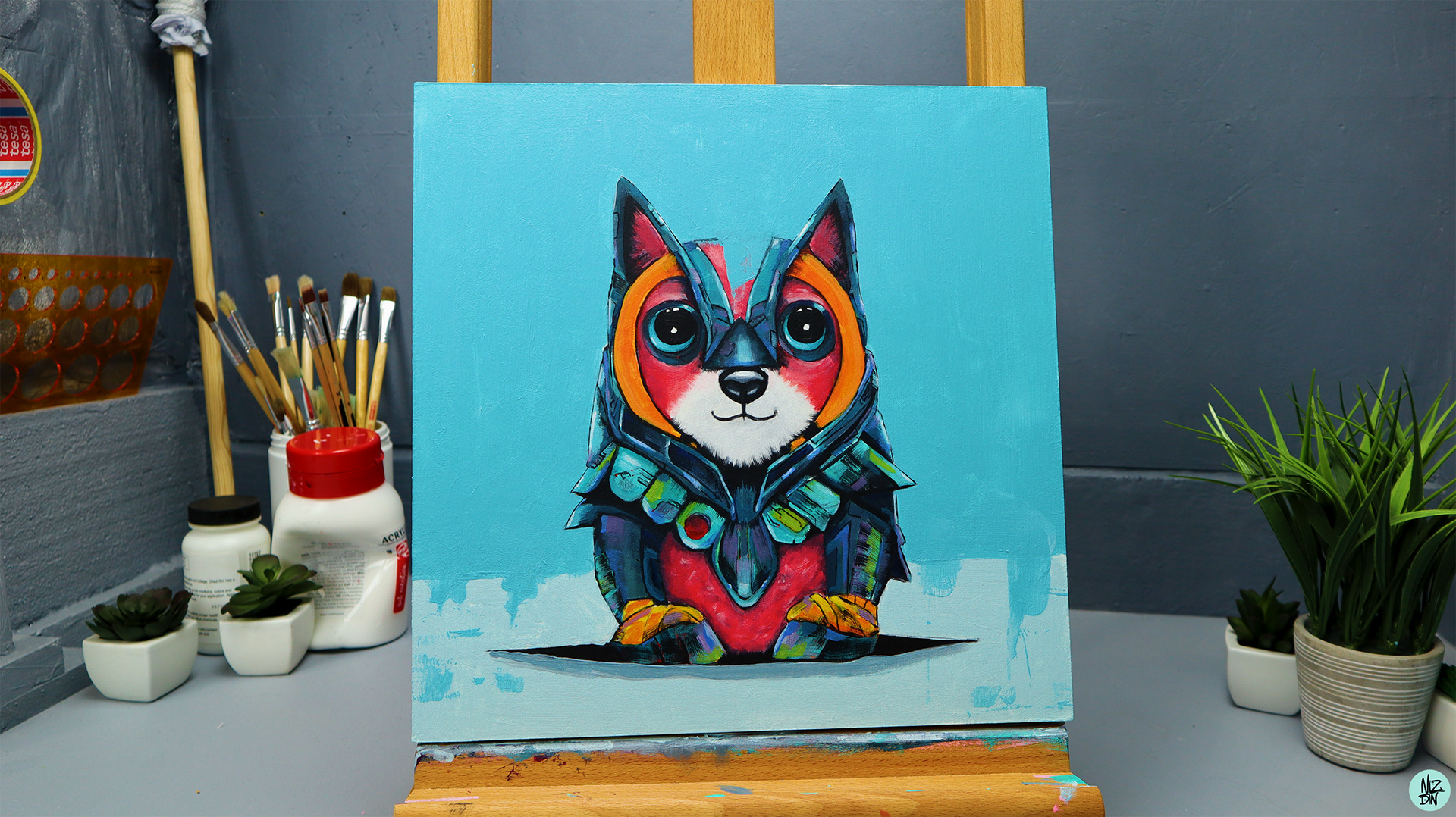 30x30 cm Acrylic on wood panel No. 0044