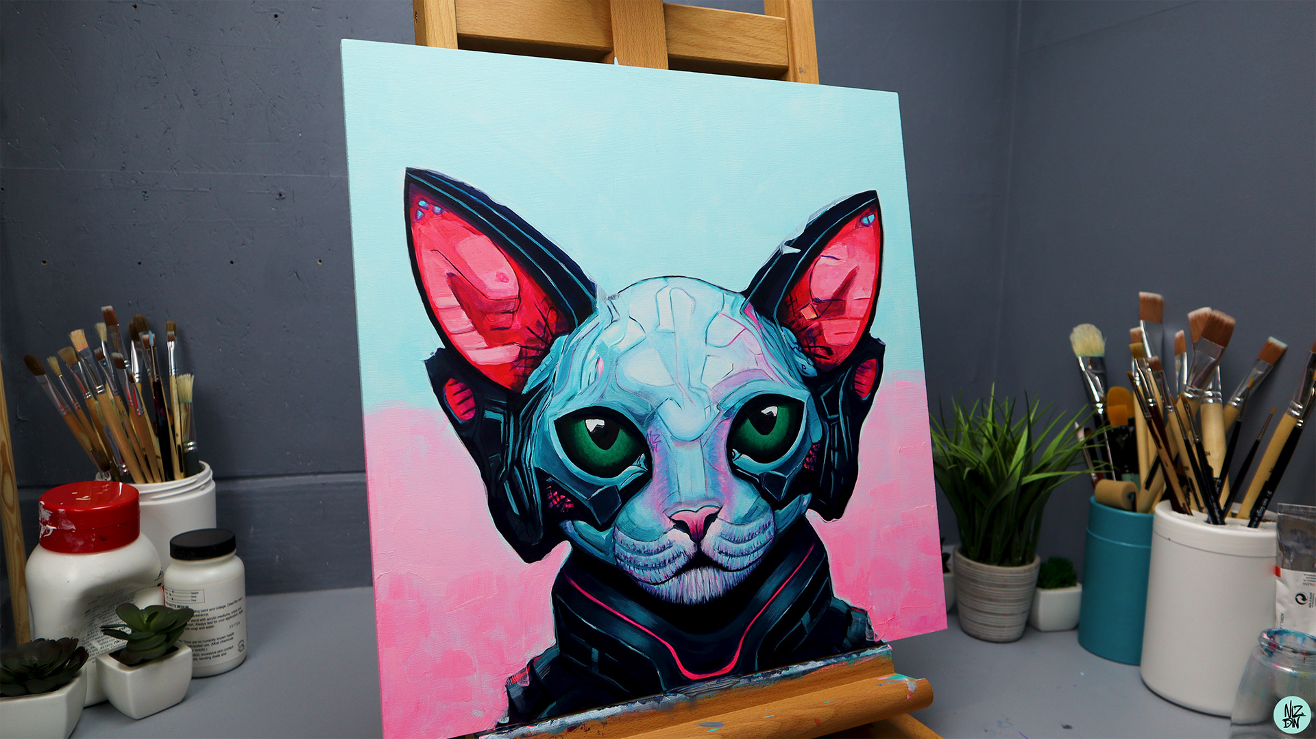 40x40 cm Acrylic on wood panel No. 0045