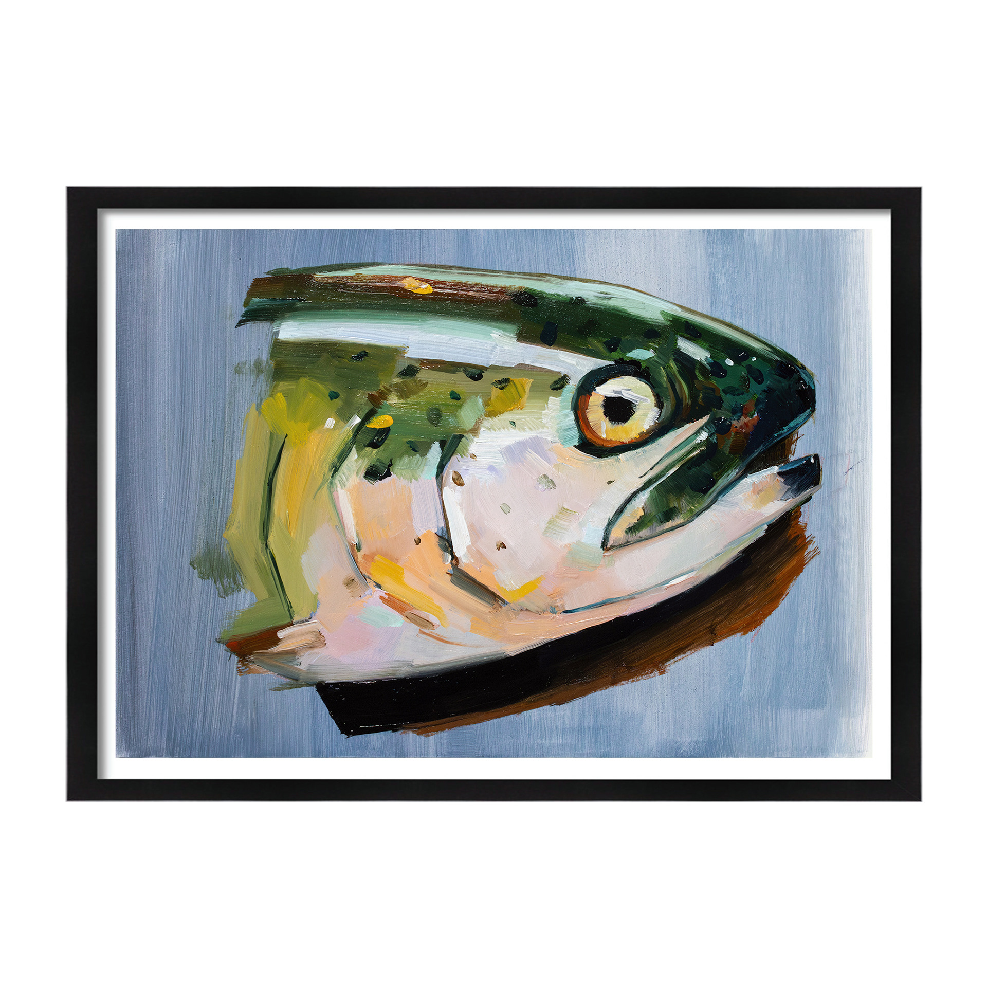 Mr. Trout profile 1 15x21 cm Oil on paper