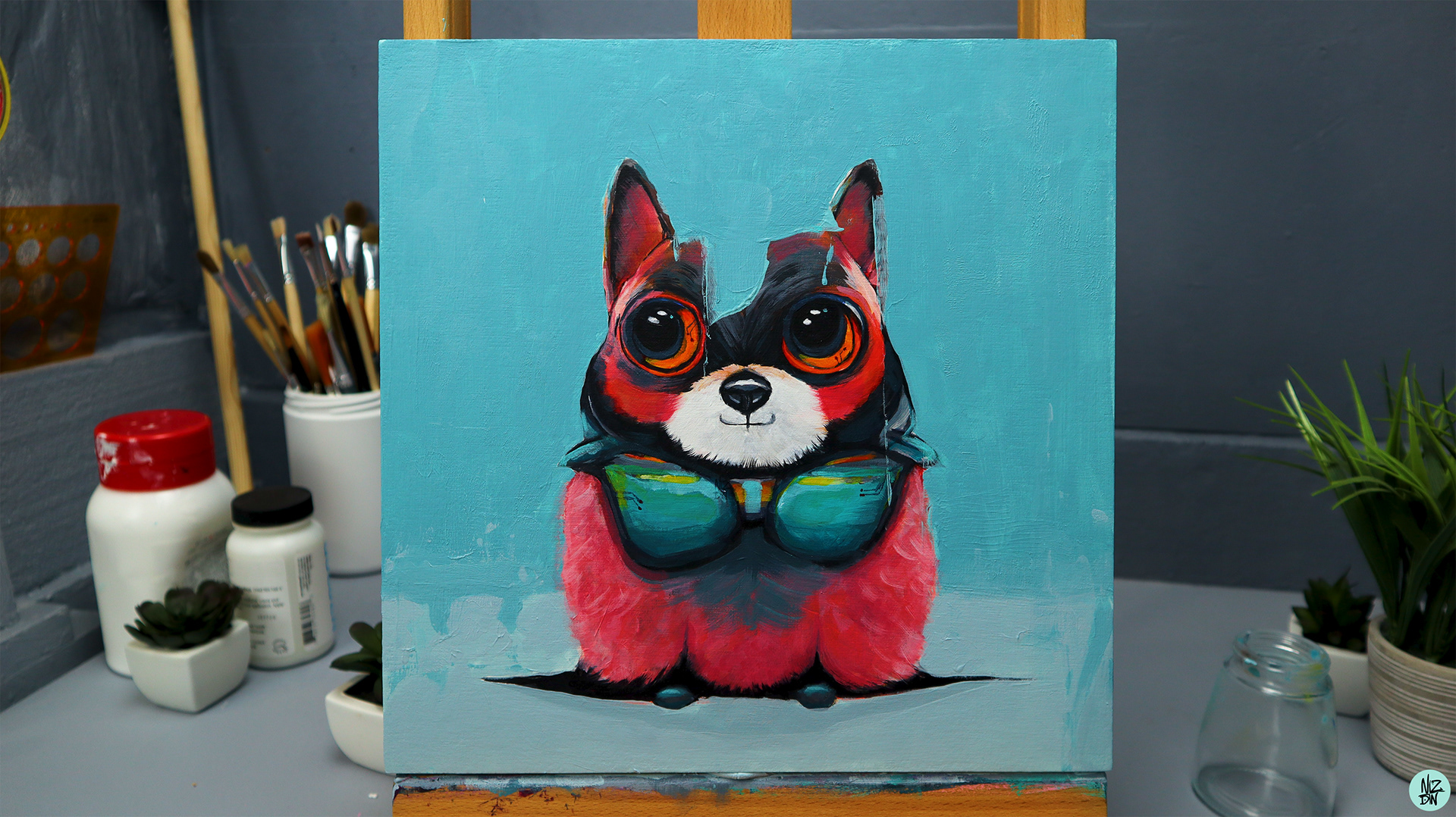 30x30 cm Acrylic on wood panel No. 0043