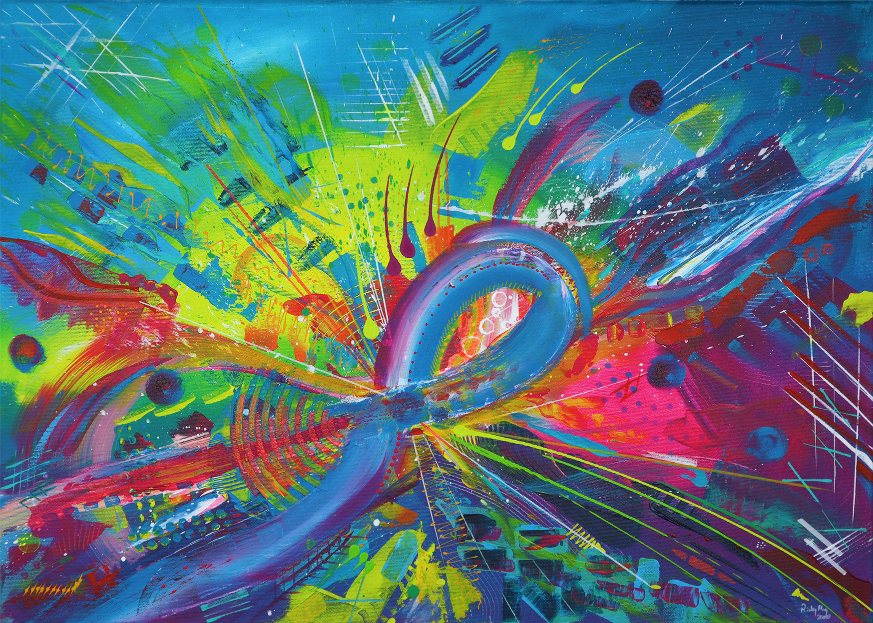 50x70 cm Acrylic on canvas No. 0024 SOLD