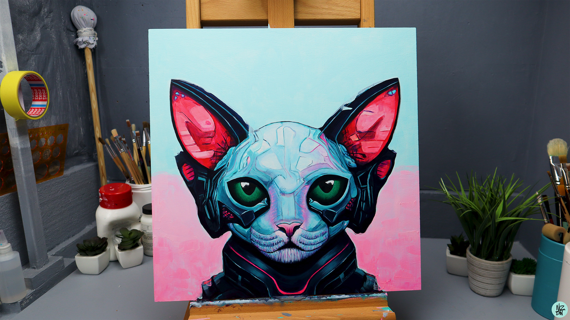 40x40 cm Acrylic on wood panel No. 0045