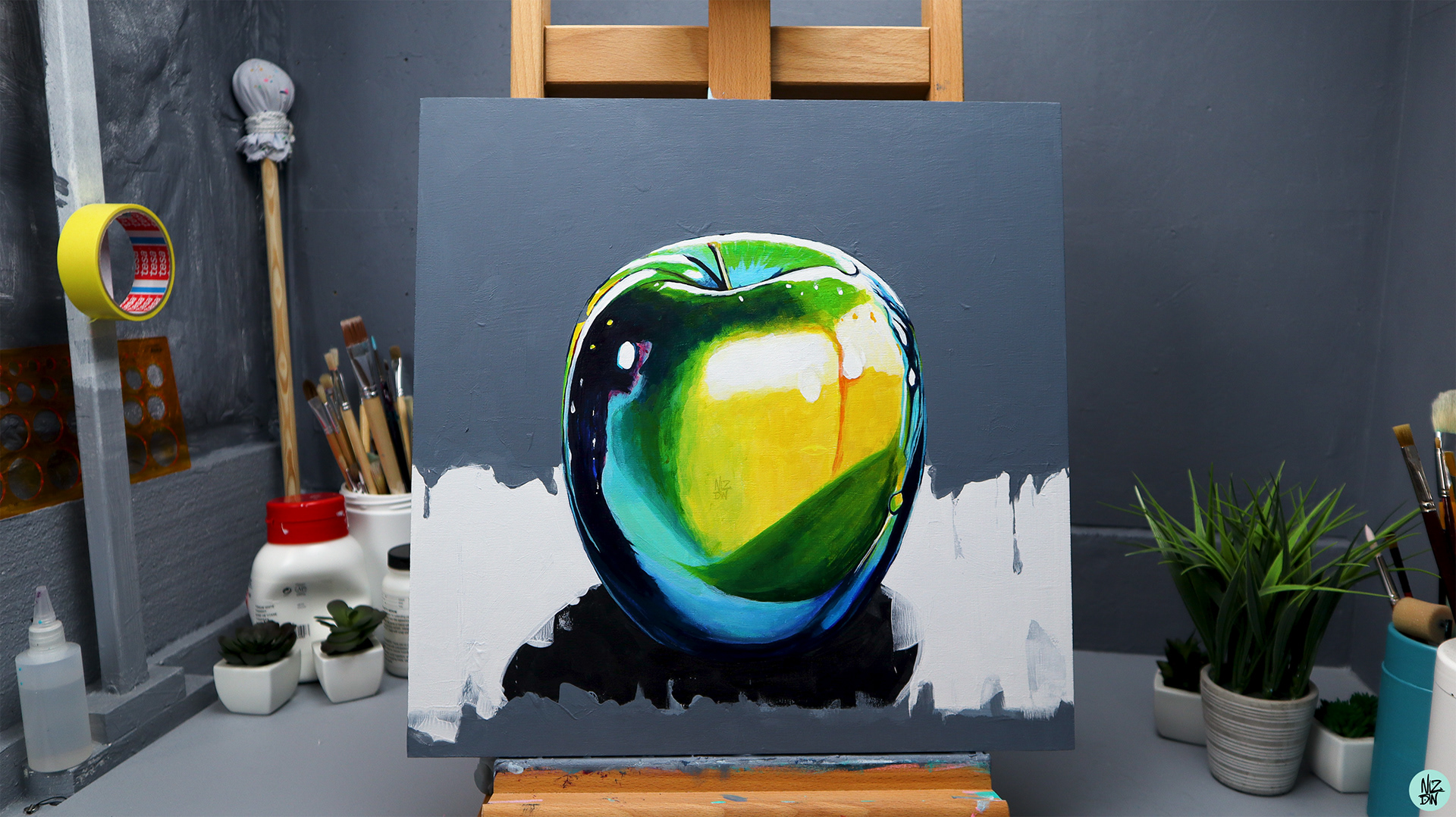 40x40 cm Acrylic on wood panel No. 0040