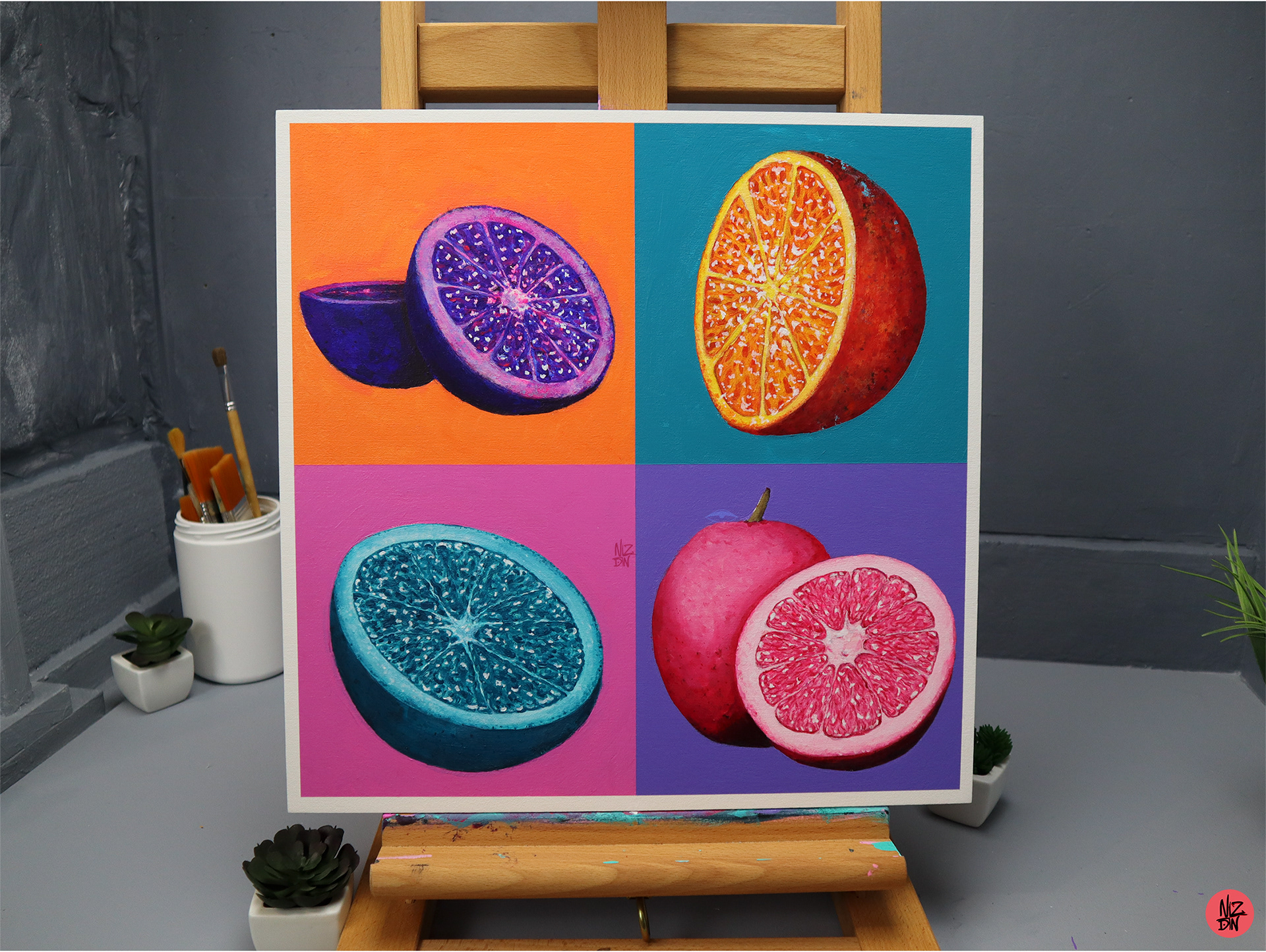 40x40 cm Acrylic on wood panel No. 0038