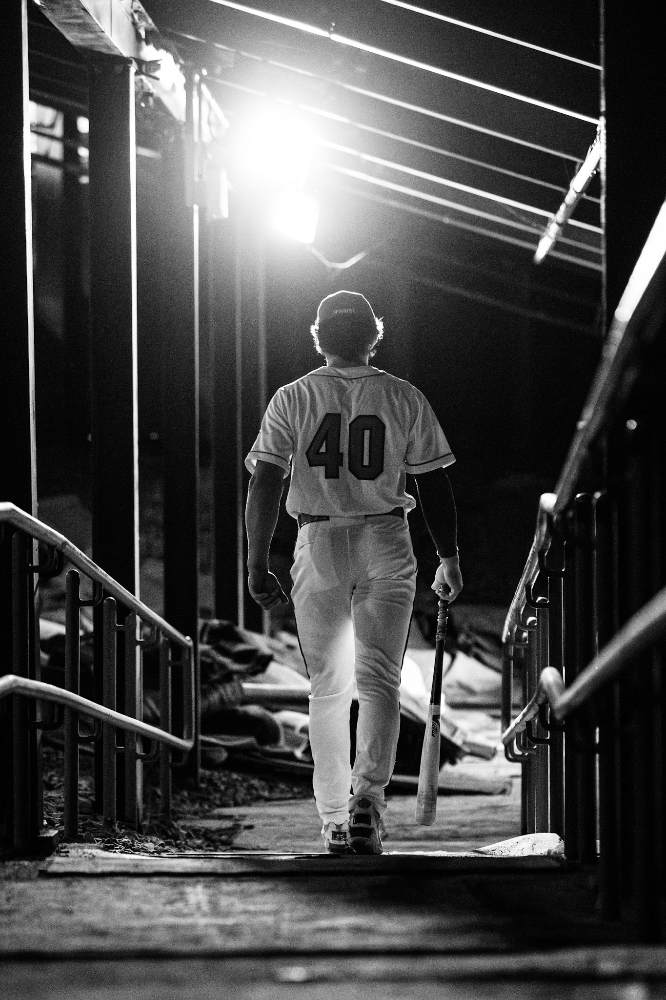 Lowell Spinners' Cal Chance walks down the player tunnel as he prepares for the game. The game was played at Edward A. LeLacheur Park in Lowell, MA, on June 4th, 2026.