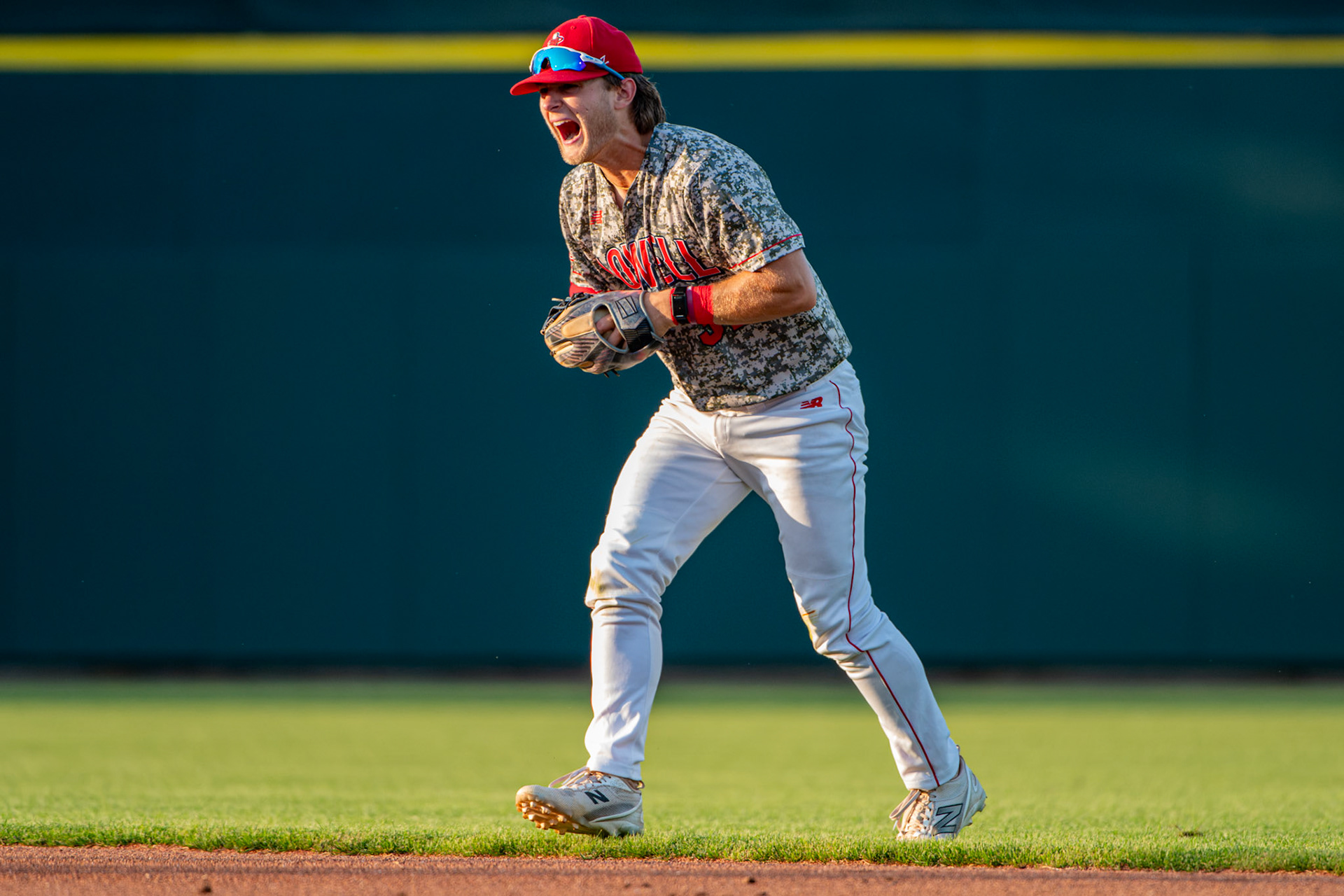 Lowell Spinners' Ryan O'Leary screams in anger at his error in the game. The game was played at Edward A. LeLacheur Park in Lowell, MA, on June 6th, 2026.