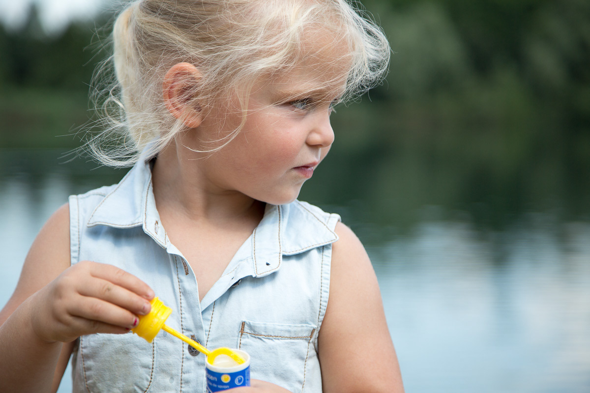 Seifenblasen sind immer eine super Beschäftigung