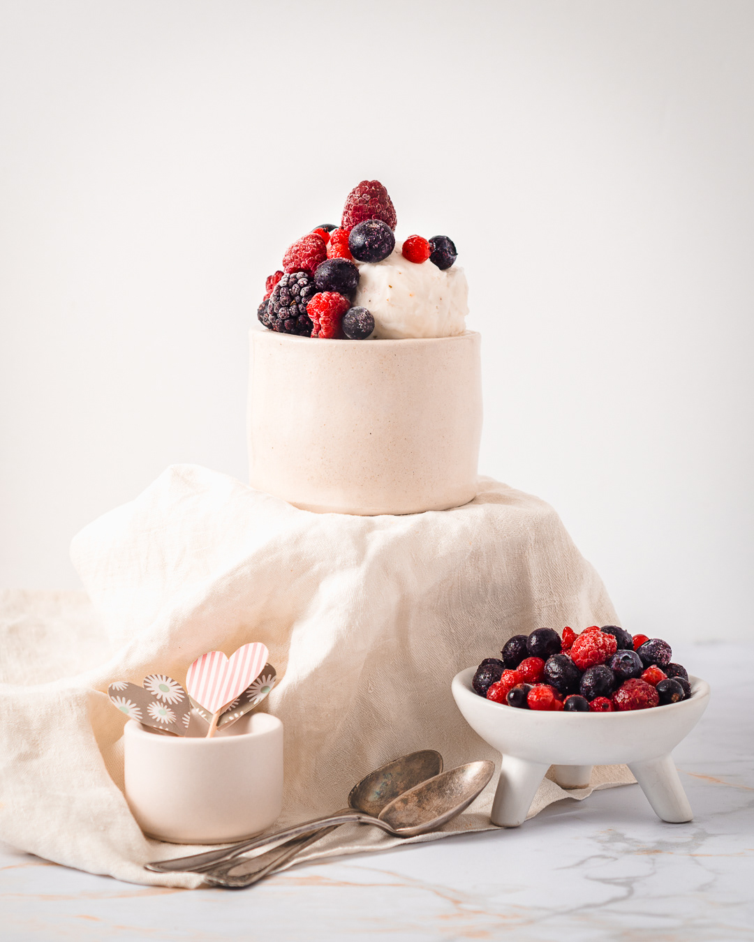 Glace et Fruits rouges