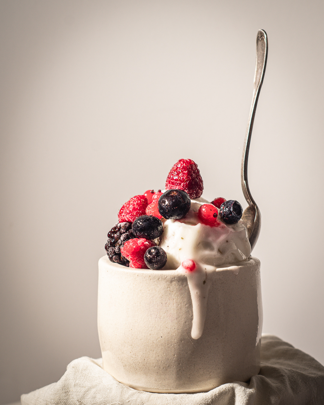 Glace et Fruits rouges