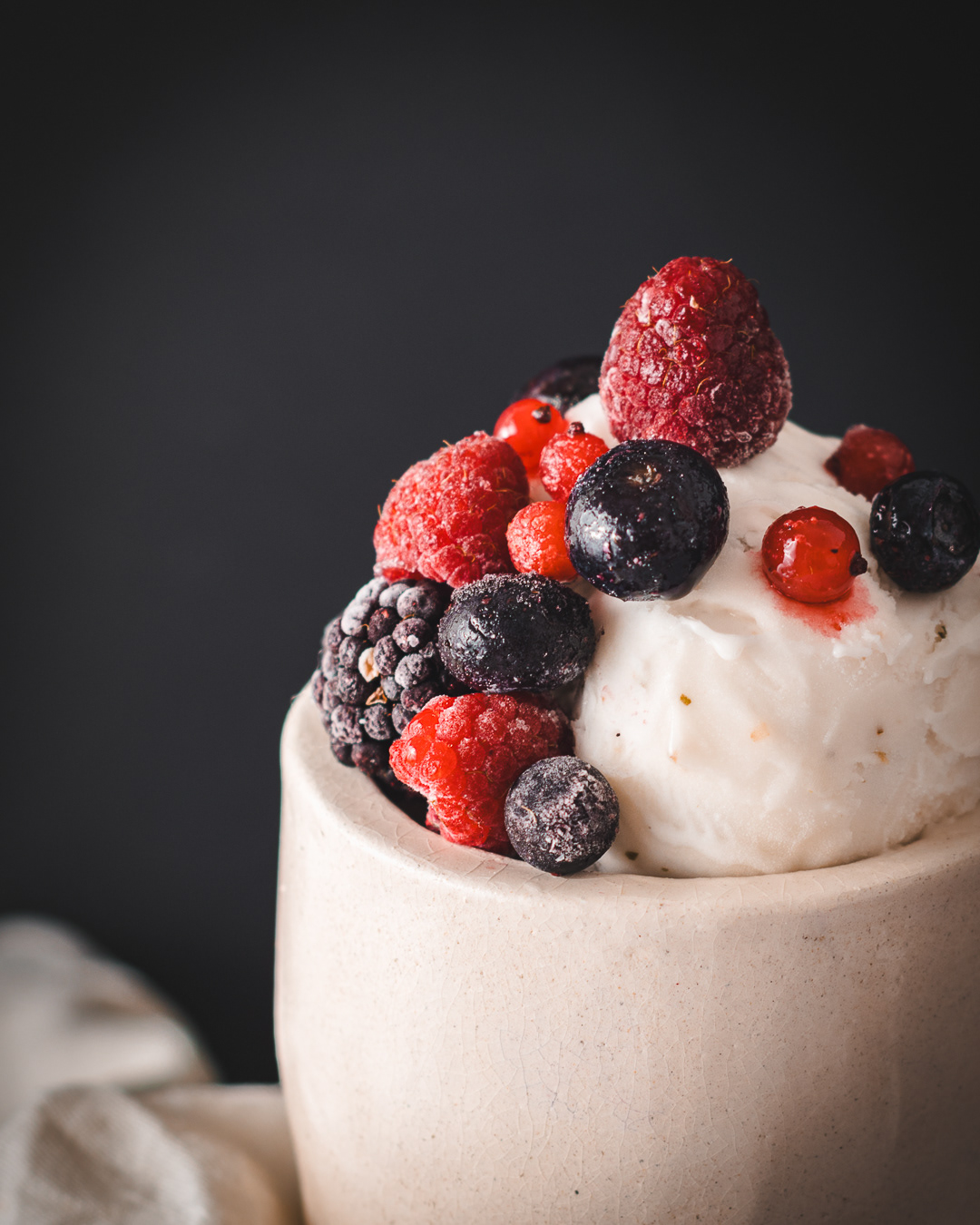 Glace et Fruits rouges