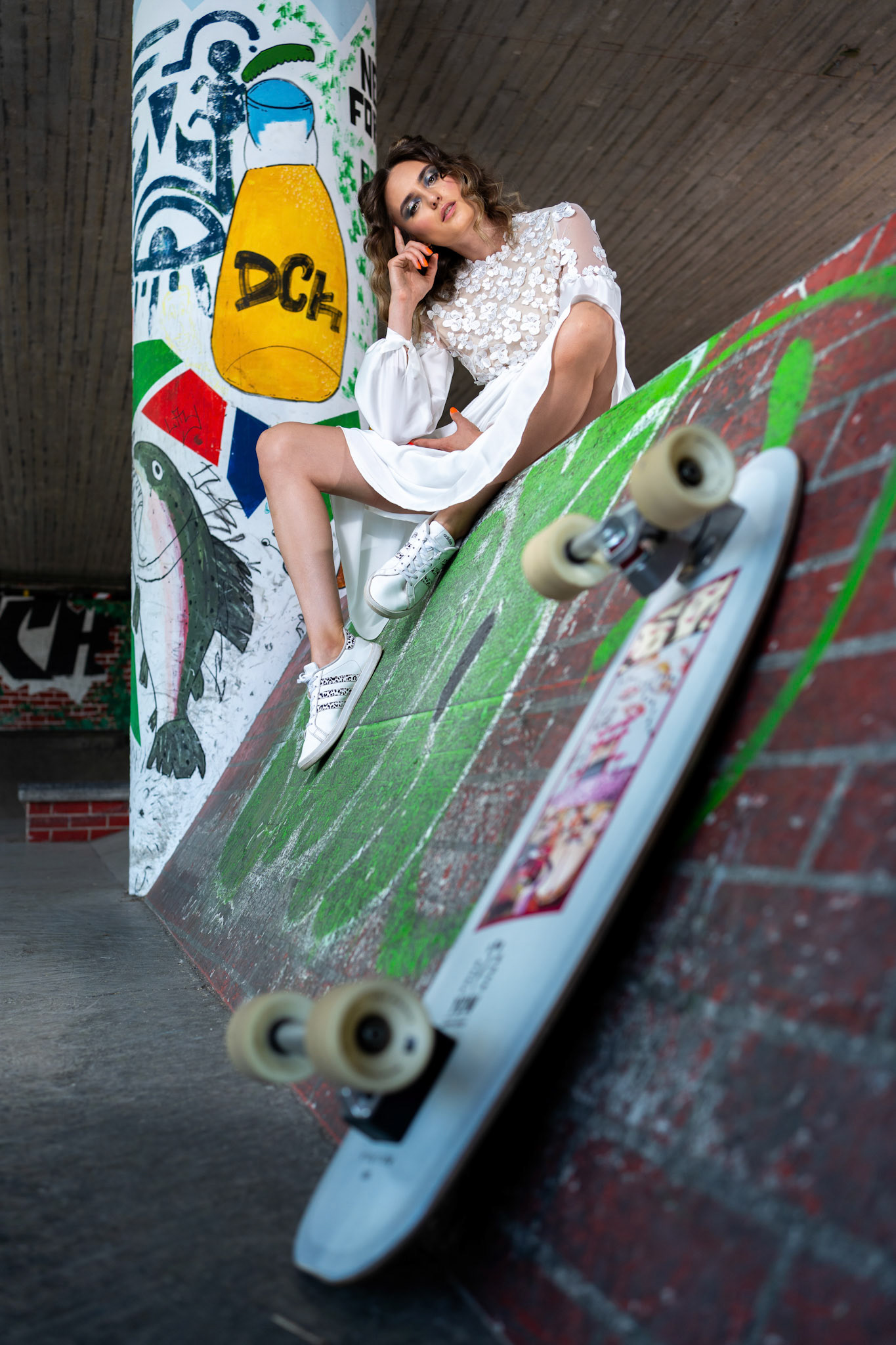 "Skater Bride" @Yvonne Habichler, Sarah Munz Brautmode, Model: Vanessa