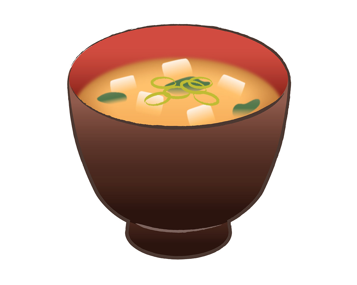 illustration of miso soup　みそ汁のイラスト