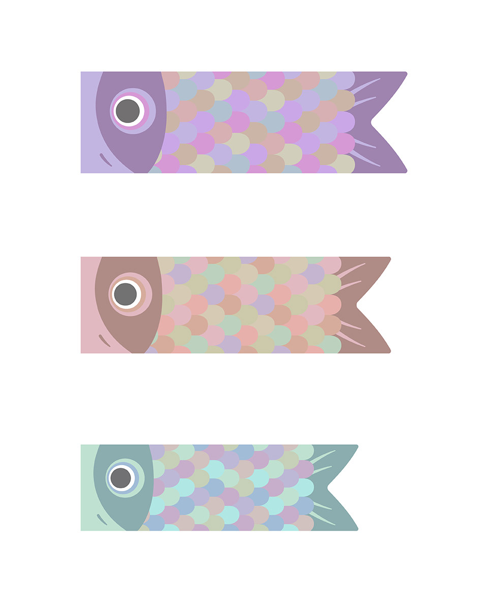 illustration of koinobori こいのぼりのイラスト