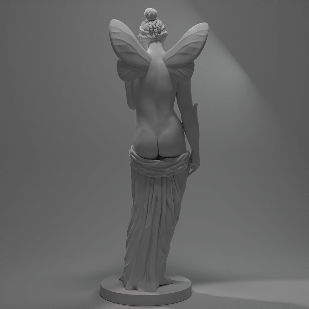 Psyche Lamenting the Loss of Cupid - William Theed (Blender Sculpt)