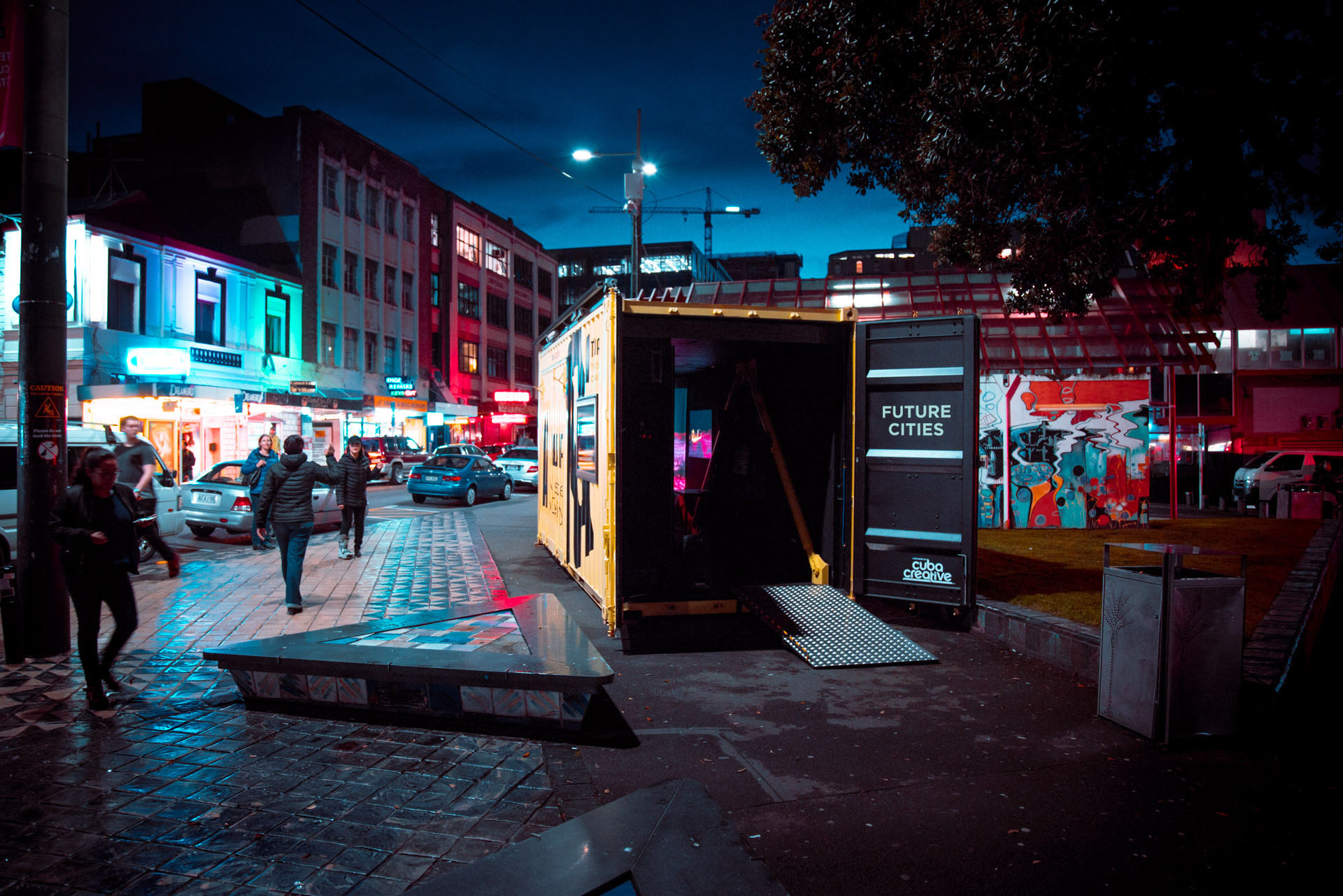 Pop-up installation in Cuba St