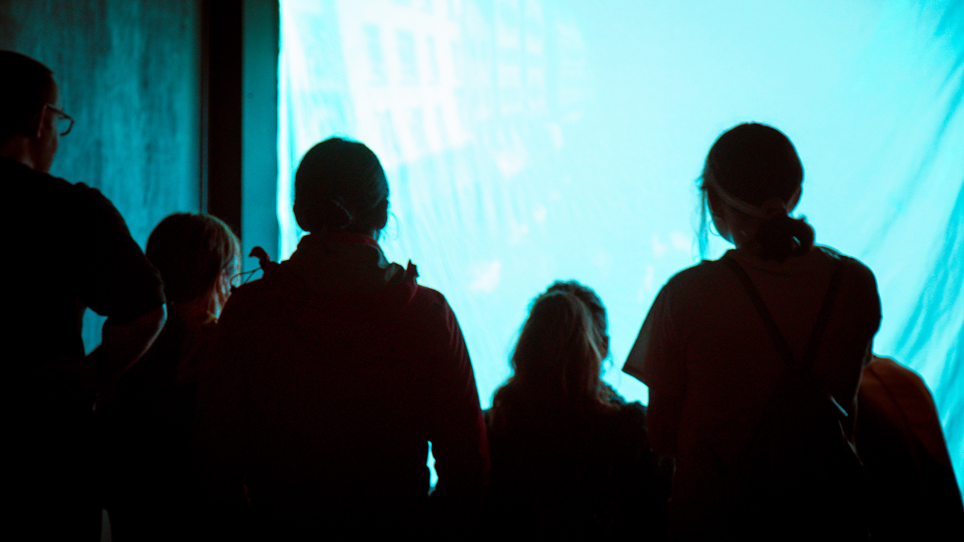 Audience visiting the experience