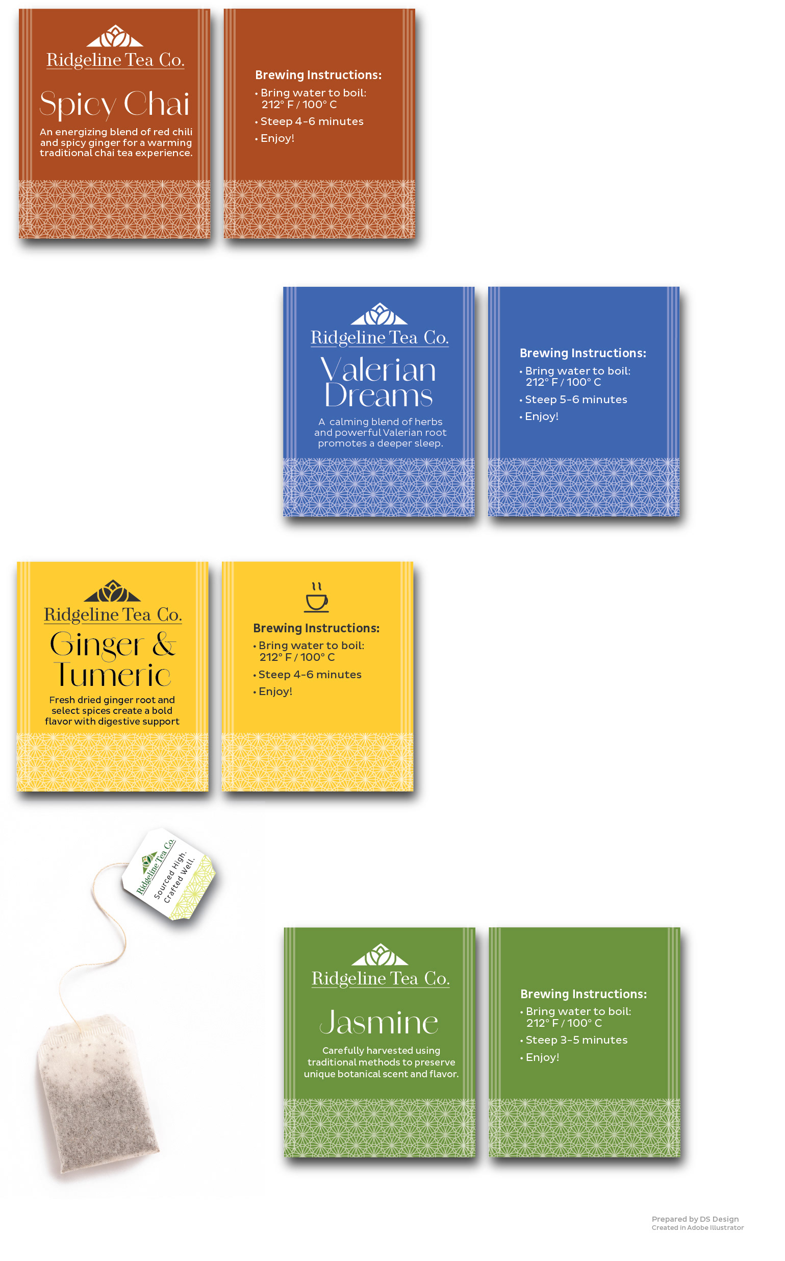 Ridgeline Tea Co. Tea Packaging Exploration