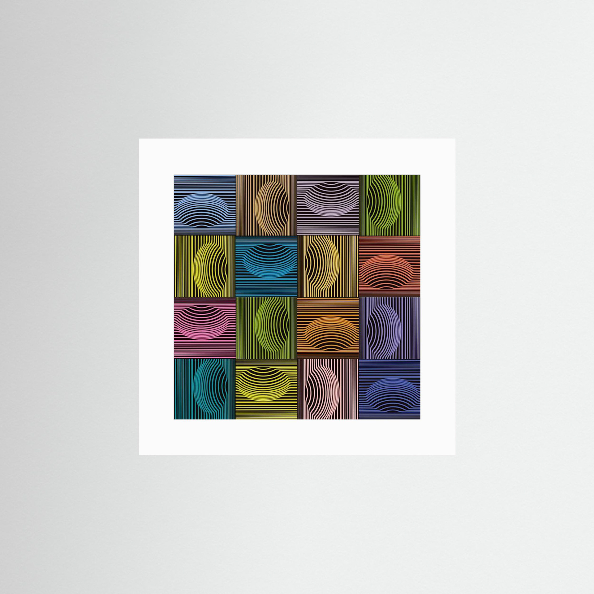 Dimple & Pimples -2 artwork created by Robbie William for WalkinHISlight depicting an abstract pattern. Shades of green, blue, brown and lilacs. Available as a canvas print and paper print framed or unframed in various sizes. Contemporary/modern in style.