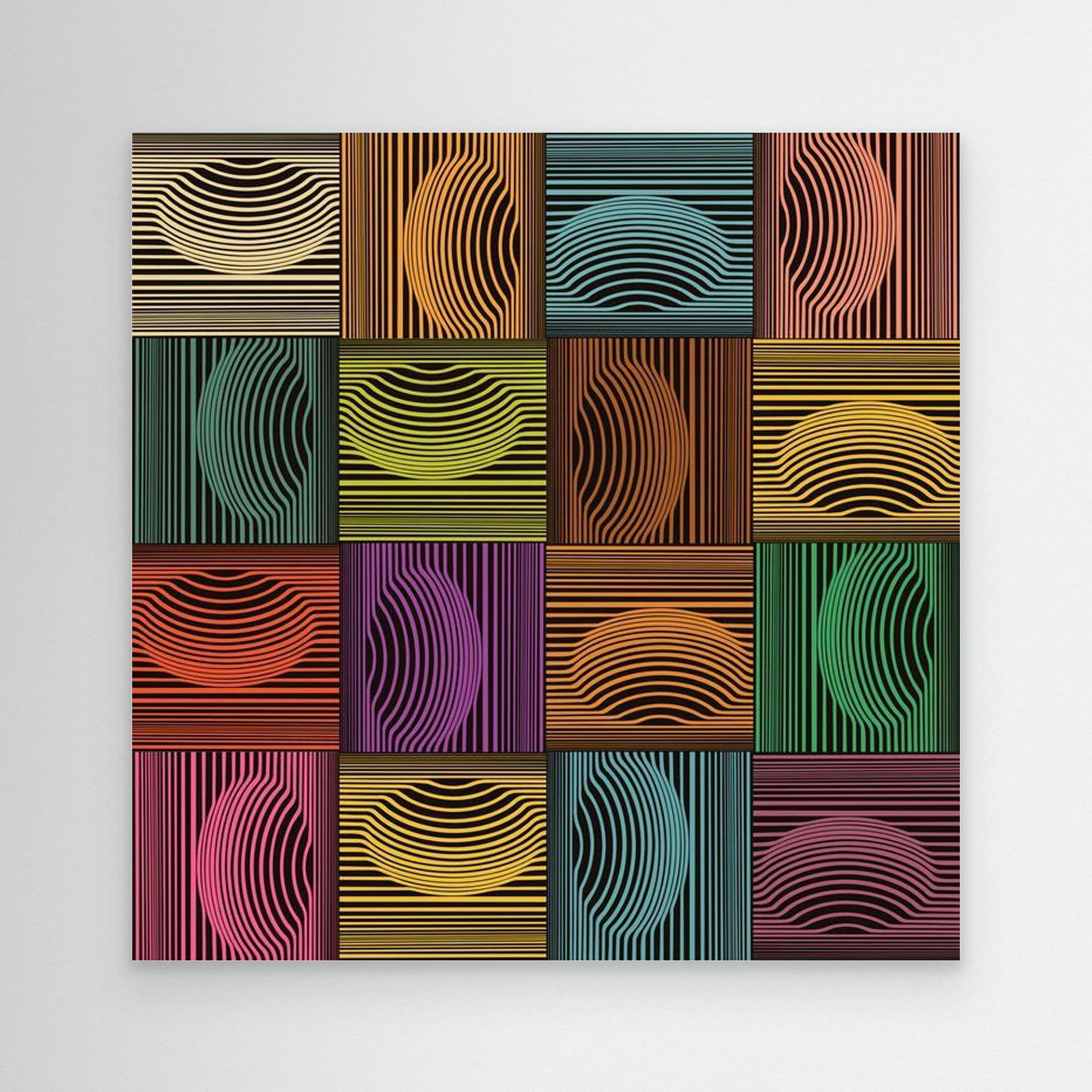 Dimple & Pimples -3 artwork created by Robbie William for WalkinHISlight depicting an abstract pattern. Shades of green, blue, brown and yellows. Available as a canvas print and paper print framed or unframed in various sizes. Contemporary/modern in style.