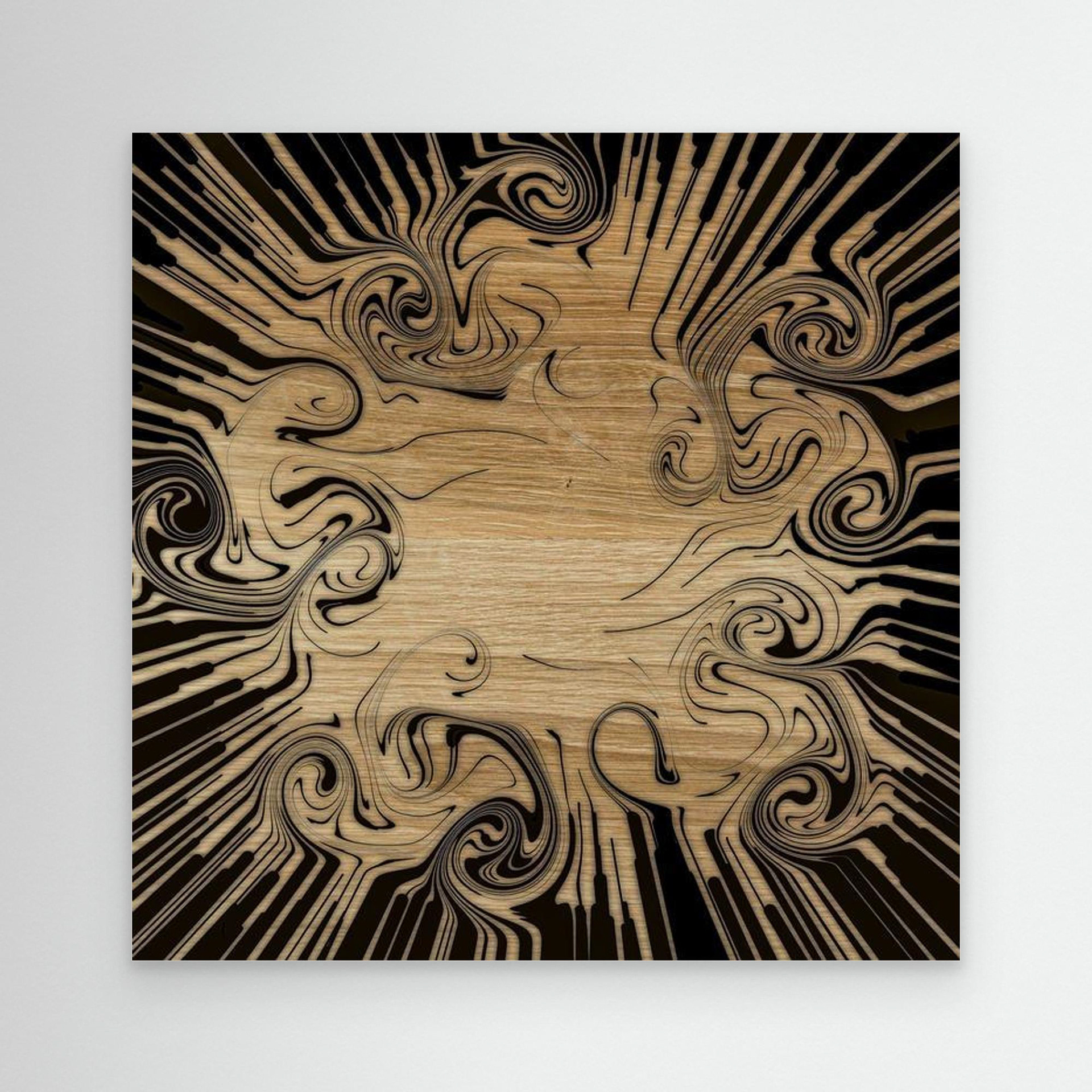 OAK -1  artwork created by Robbie William for WalkinHISlight depicting oak wood with an abstract pattern. Available as a canvas print and paper print framed or unframed in various sizes. Contemporary/modern in style.