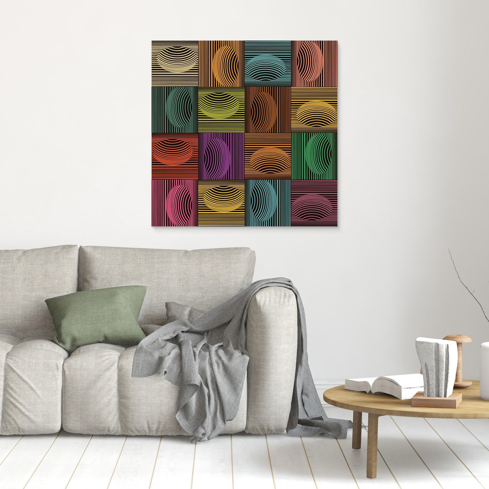 Dimple & Pimples -3 artwork created by Robbie William for WalkinHISlight depicting an abstract pattern. Shades of green, blue, brown and yellows. Available as a canvas print and paper print framed or unframed in various sizes. Contemporary/modern in style.