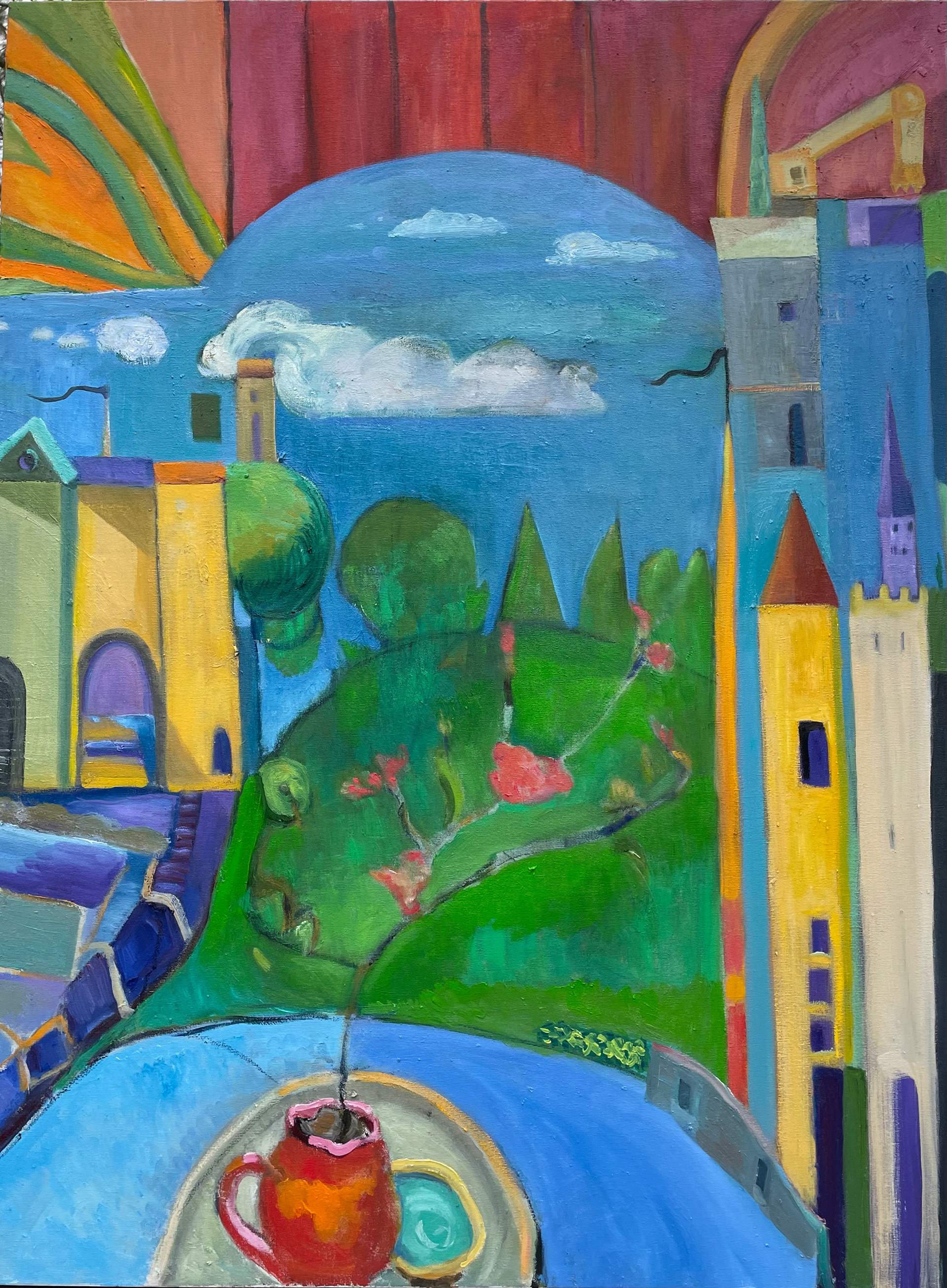  Still Life as Theatre, o/c, 30 x40"