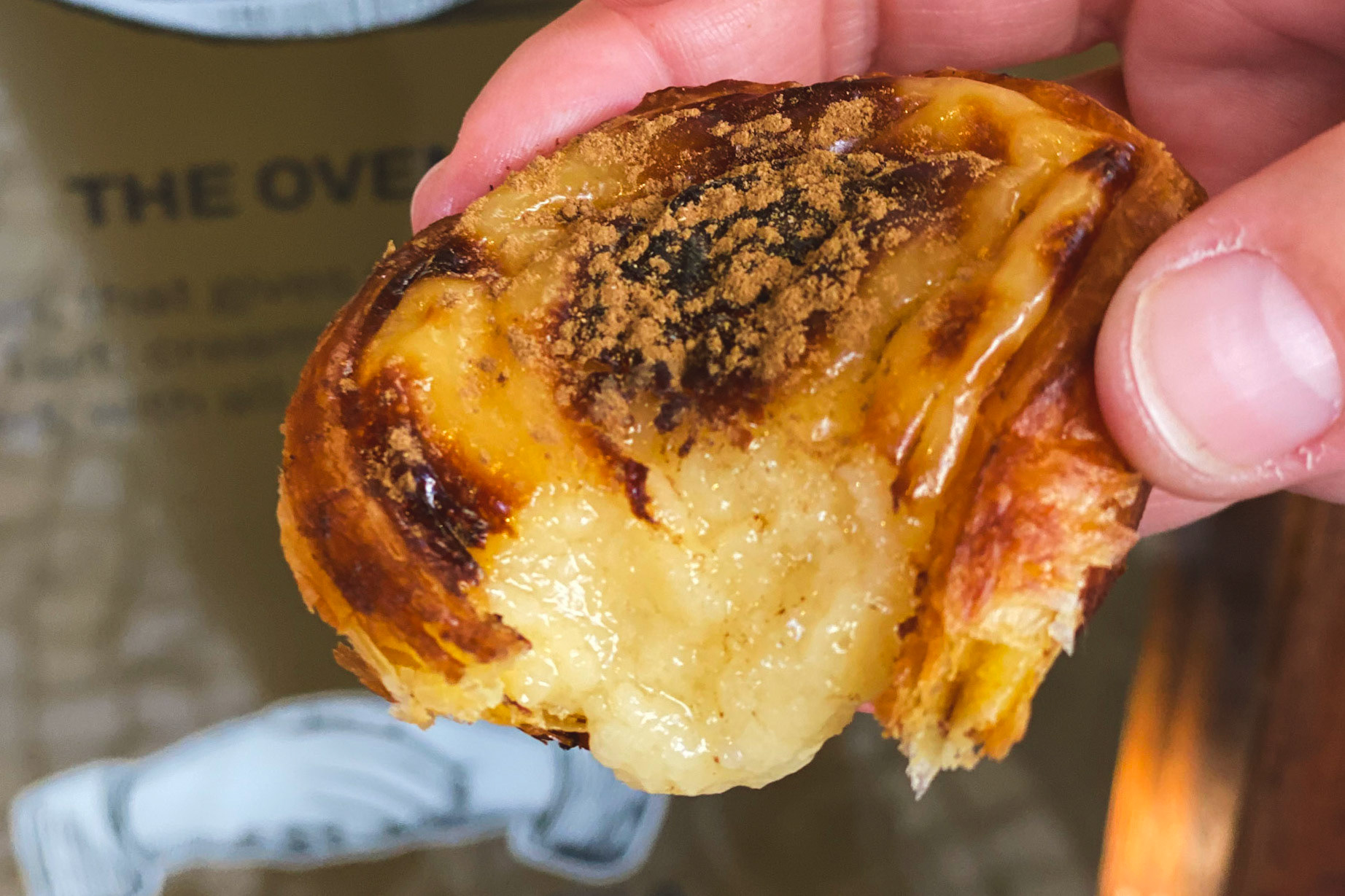 Warm, crisp layers with a silky custard center.