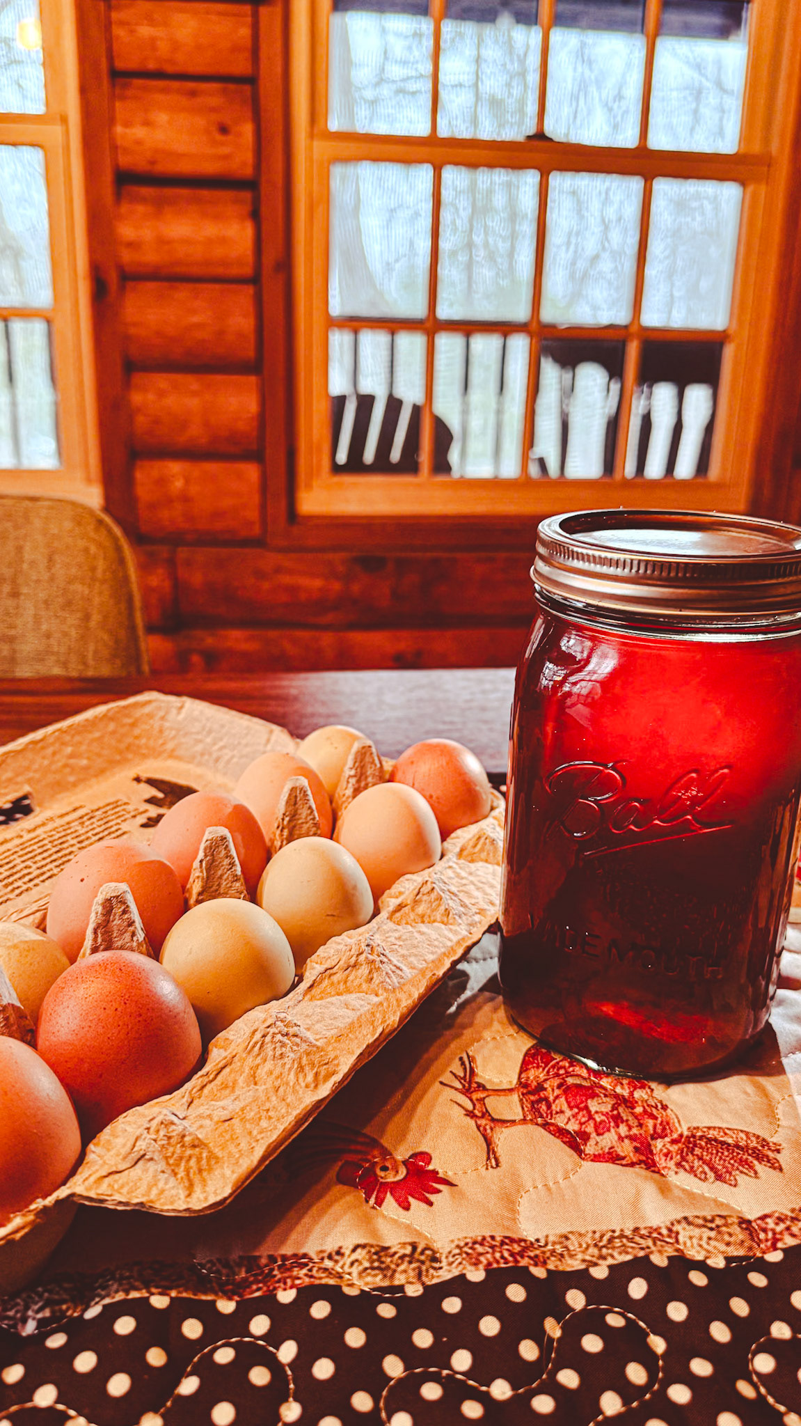 Fresh eggs and maple syrup local treats