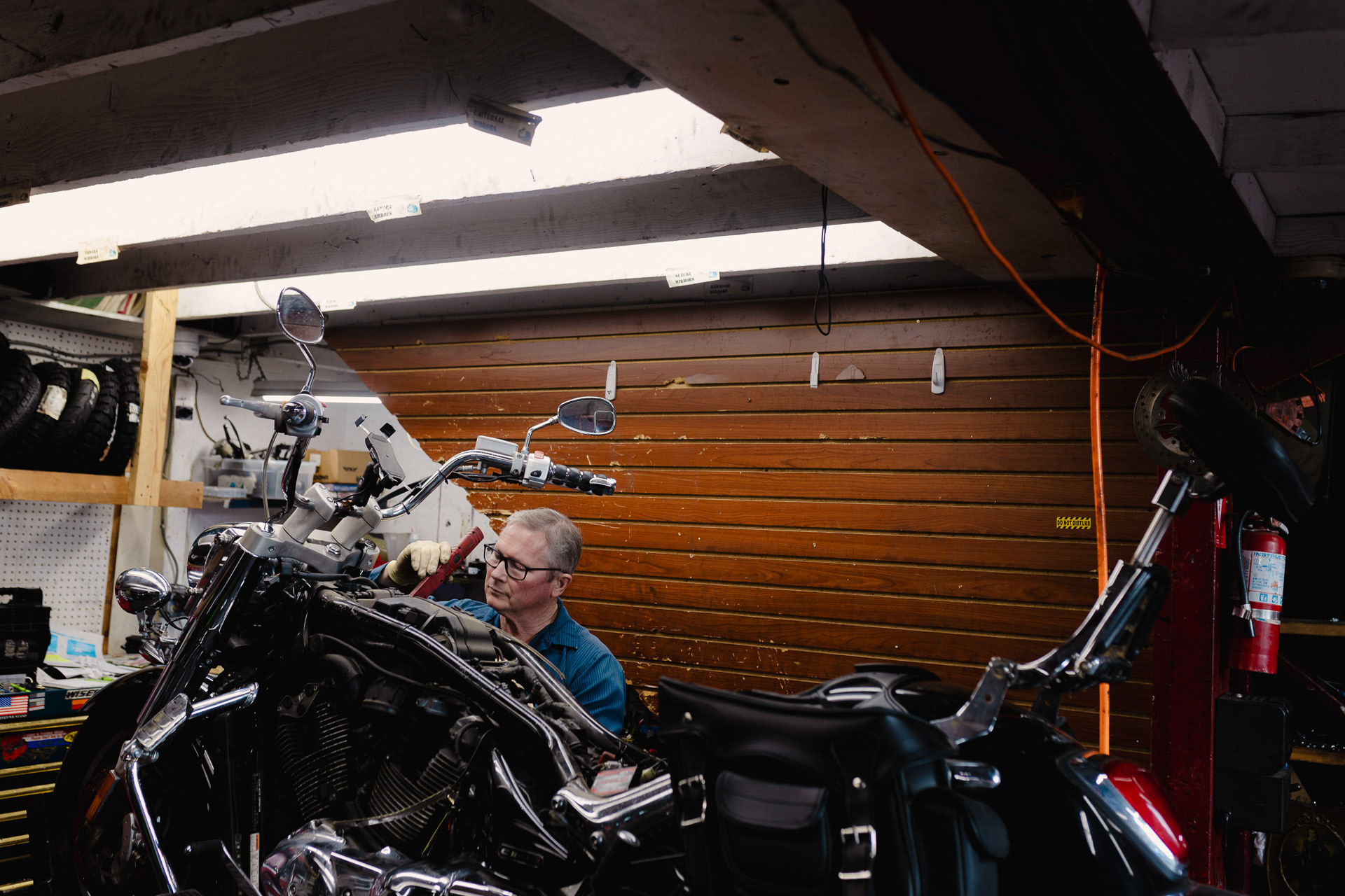 Mike is an old school mechanic and everyone knows him around here