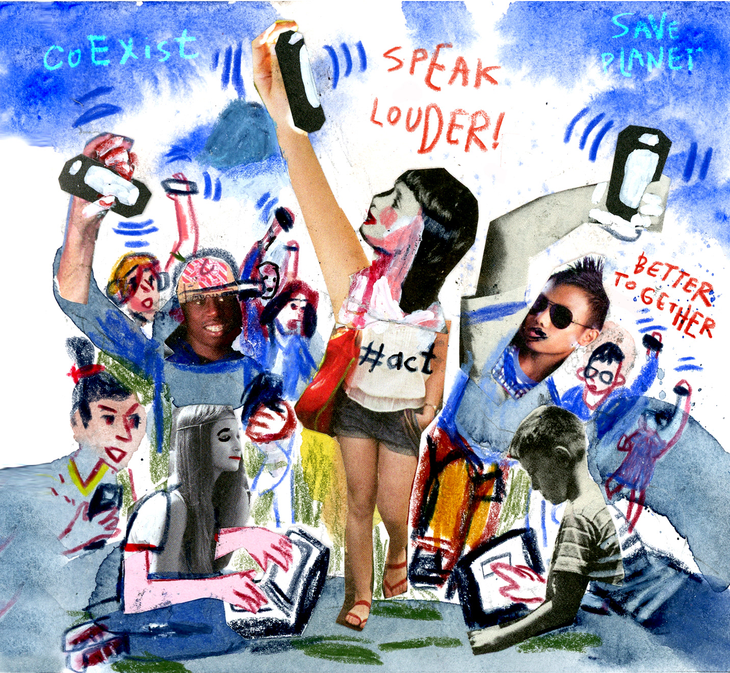editorial illustration for "Einayim" magazine
