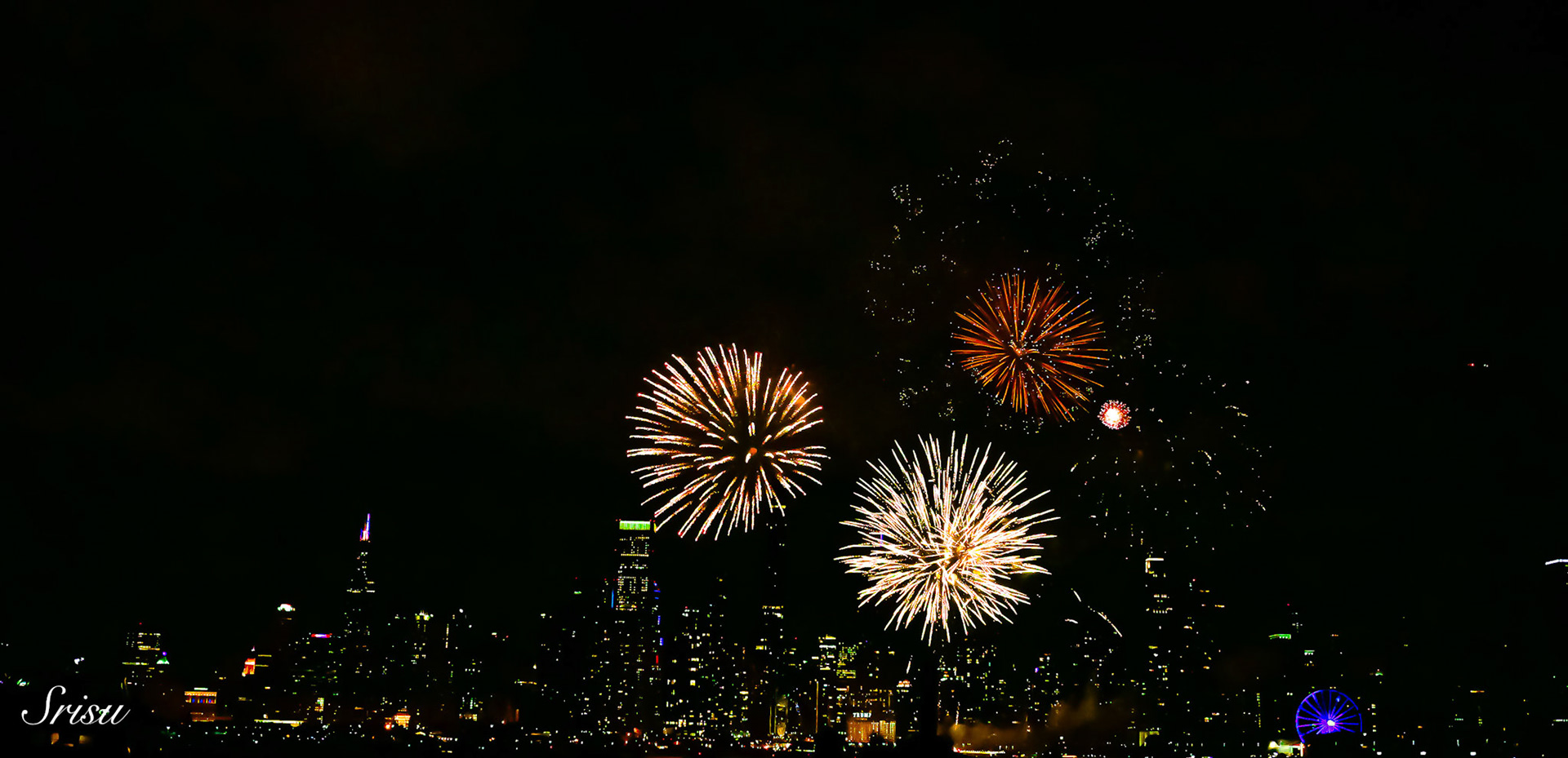 Fireworks over Chicago