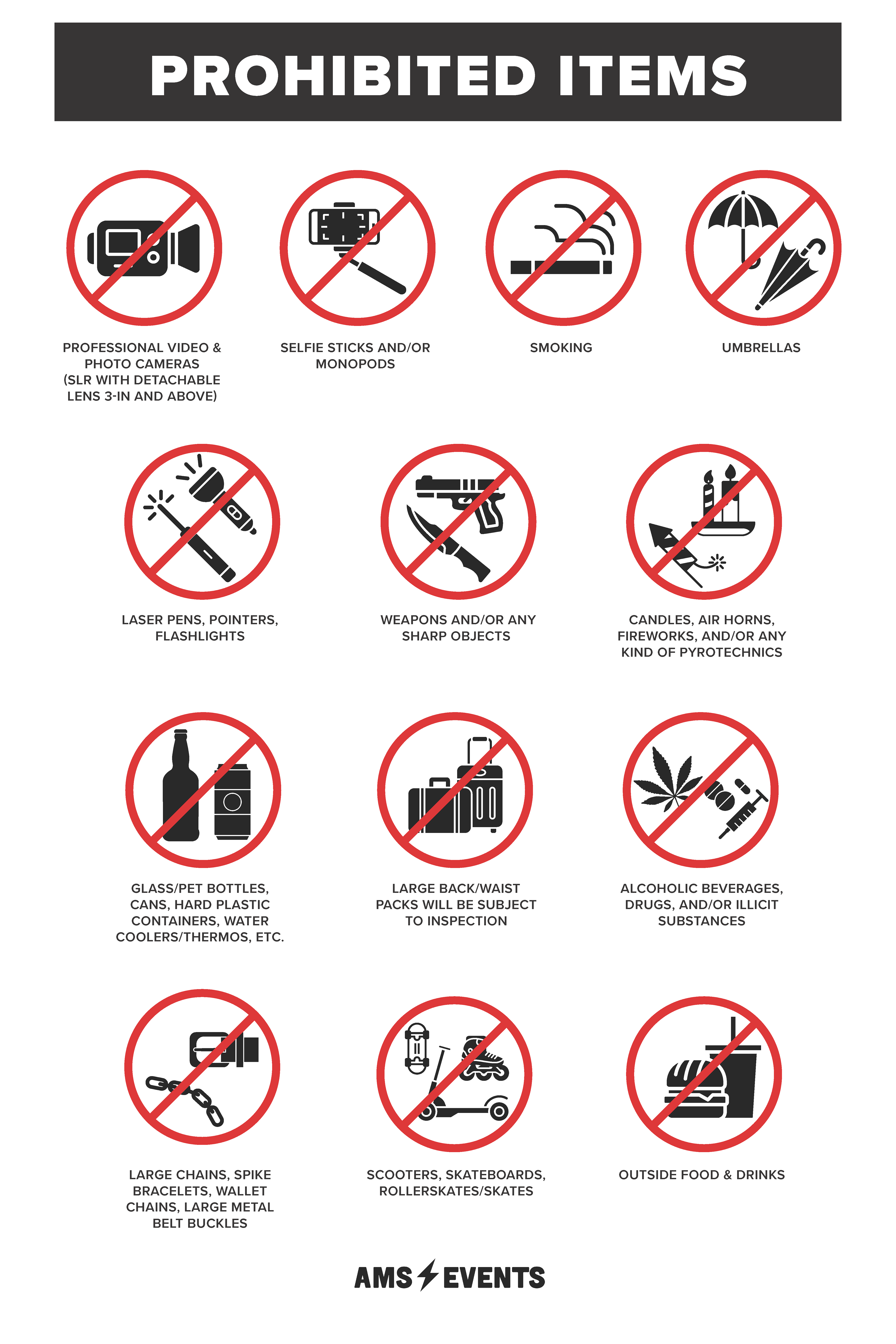 Prohibited Items - Design and Print (Coroplast with Grommets)