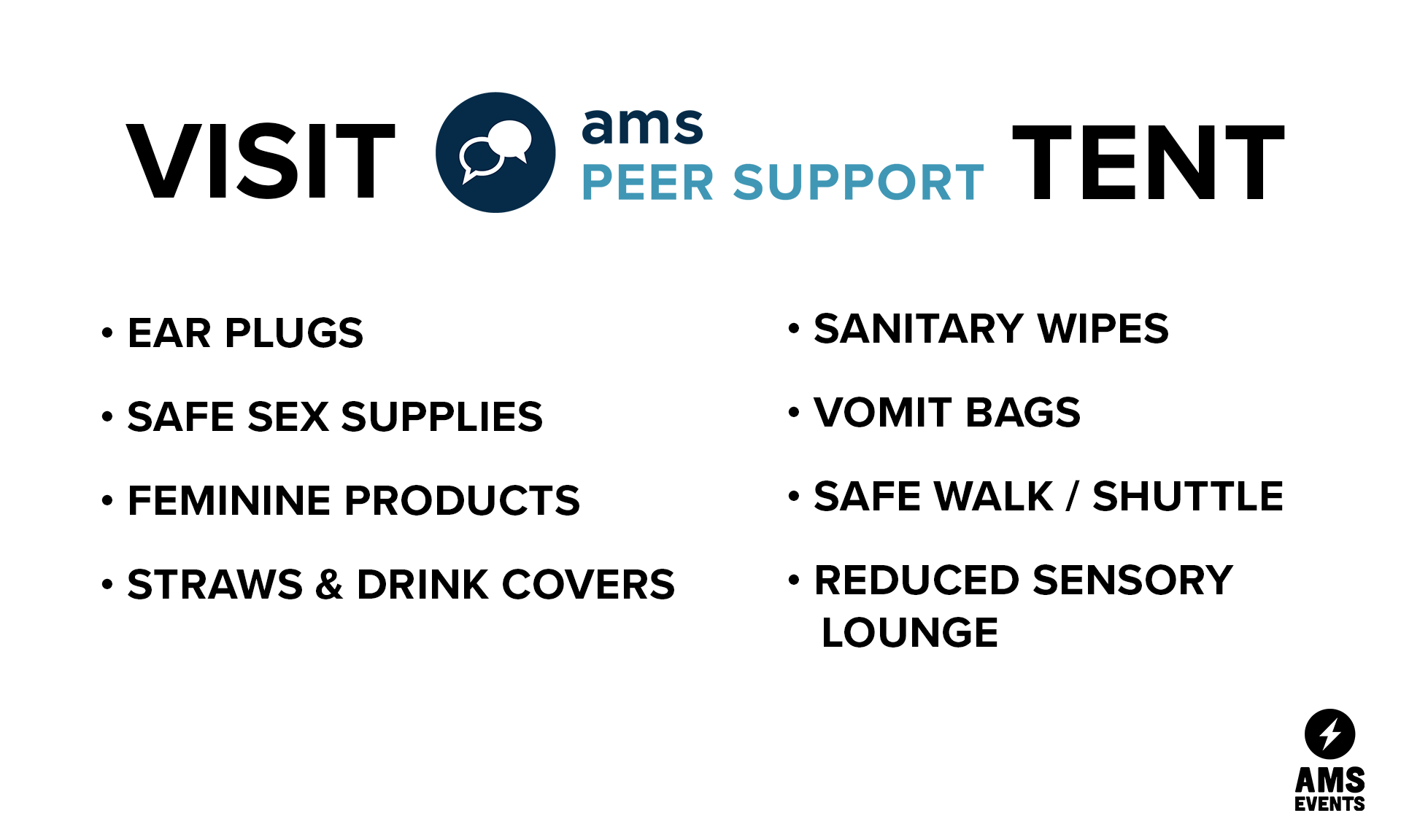 Digital Slide: AMS Peer Support Tent
