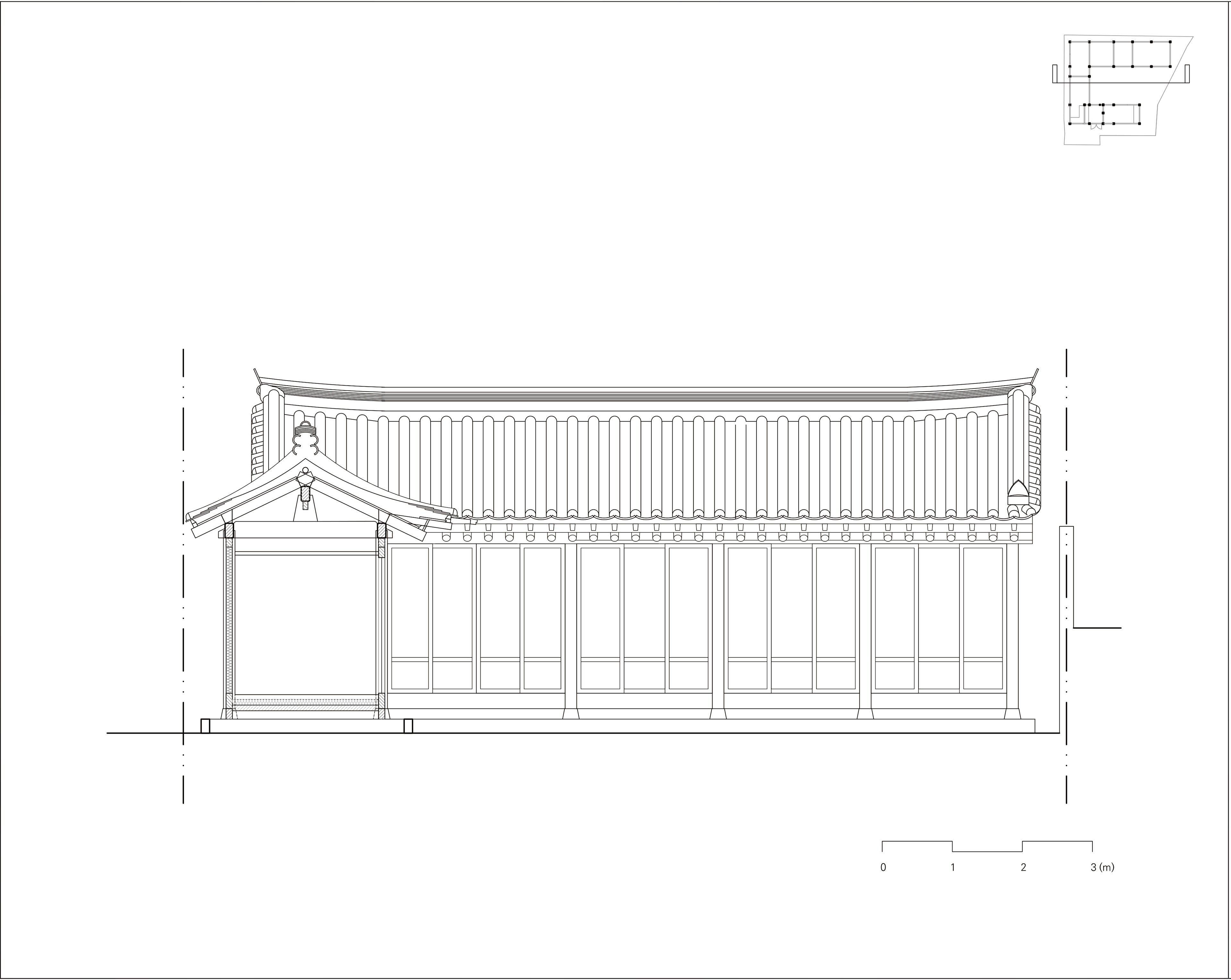 삼청동 한옥 공사전 단면도 1