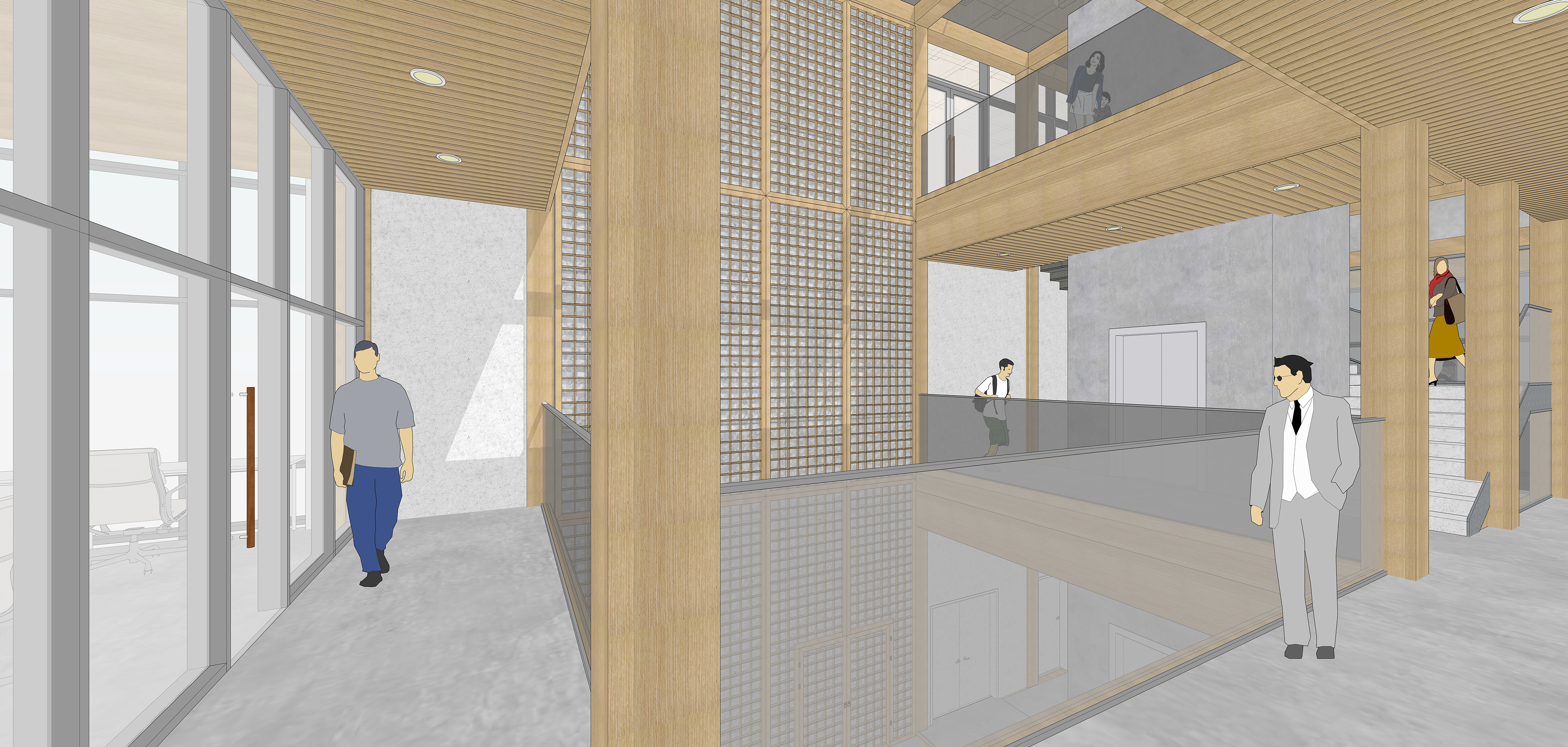 투시도 _ 내부 중정