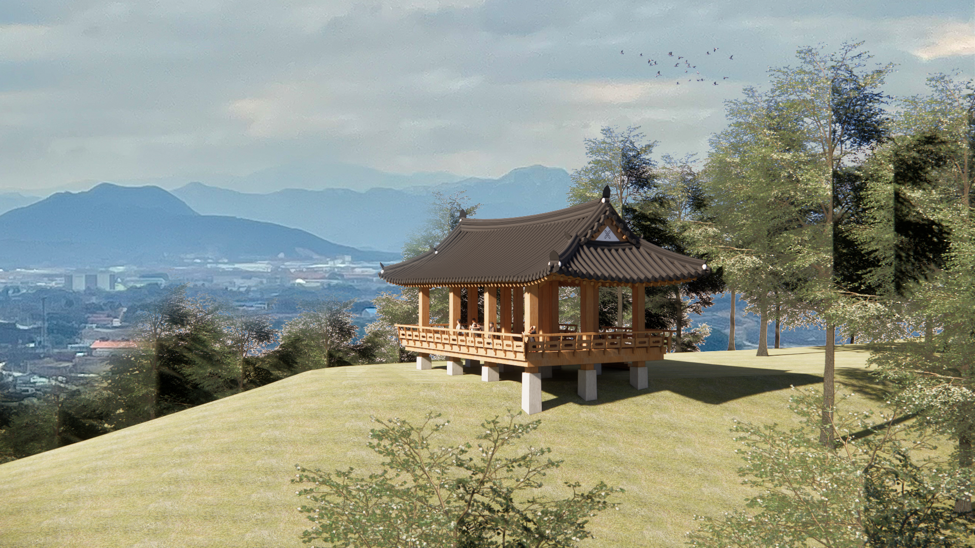 오금산성 망루형 전망대 조성 _ 투시도 