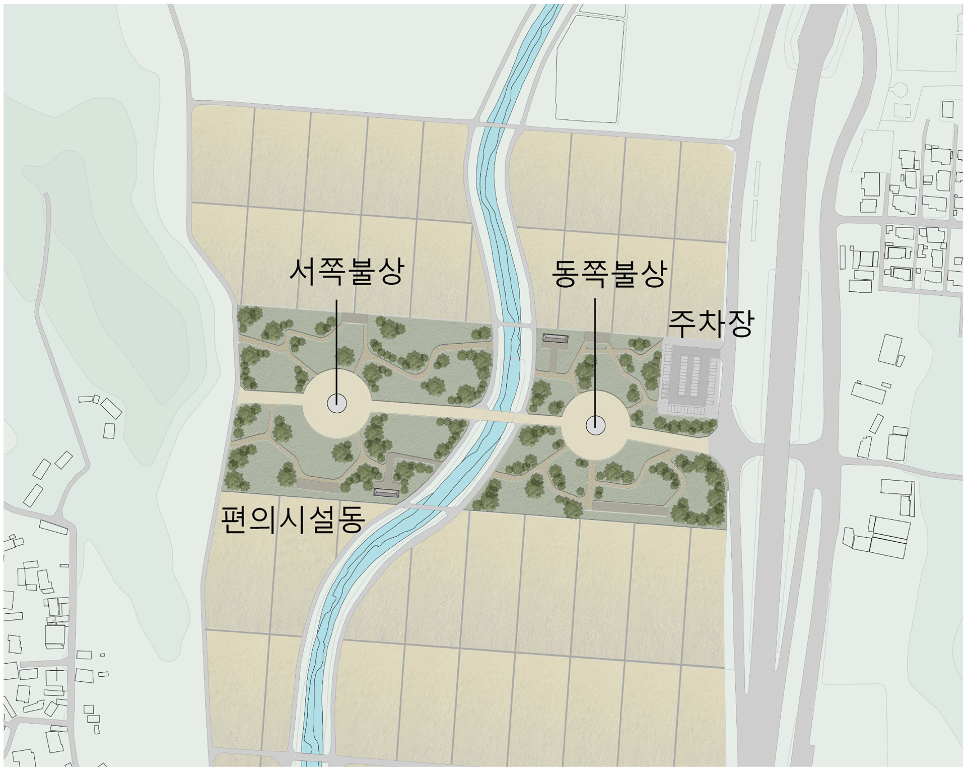 고도리석조여래신장 정비사업 배치도 