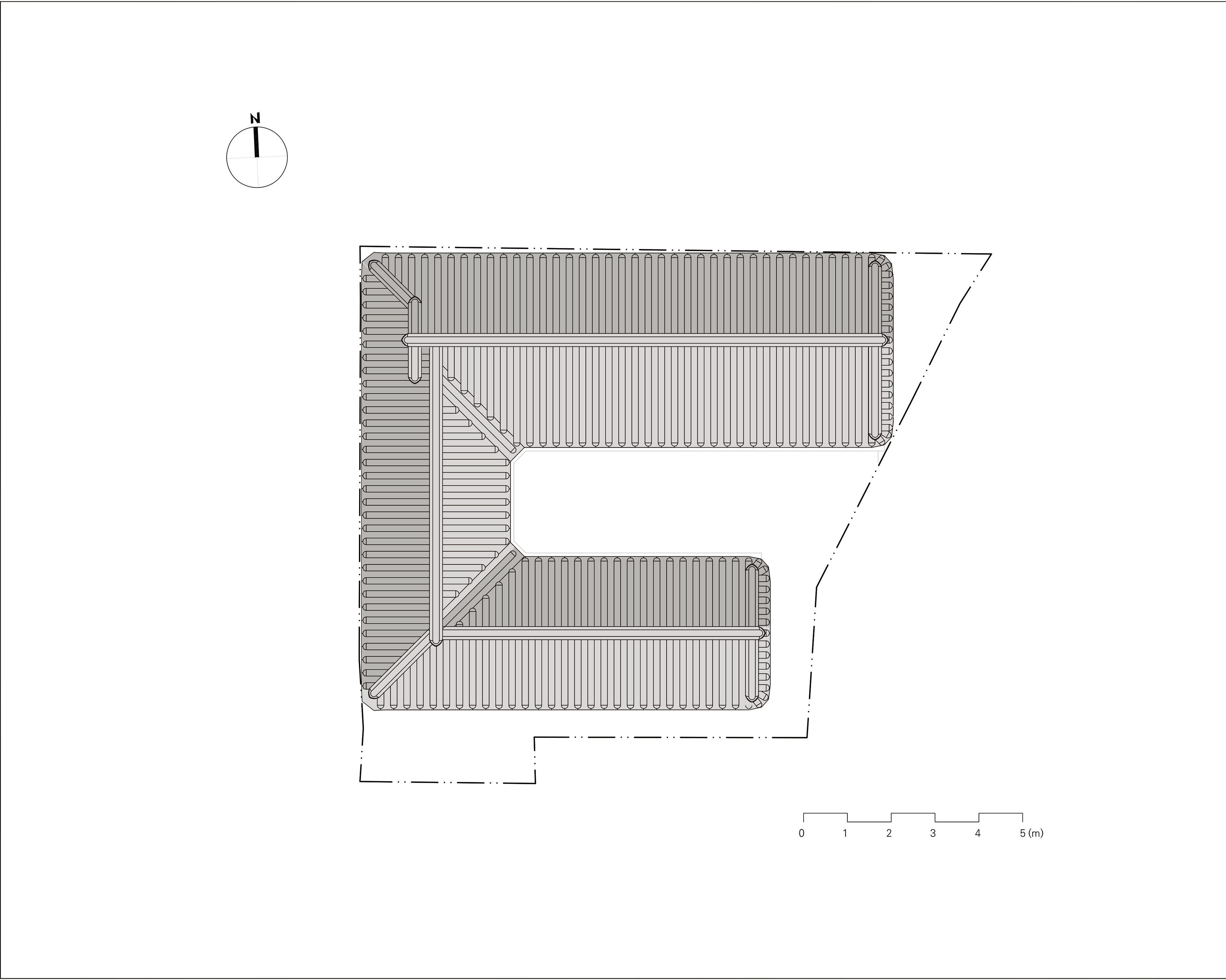 삼청동 한옥 현황 지붕 평면도