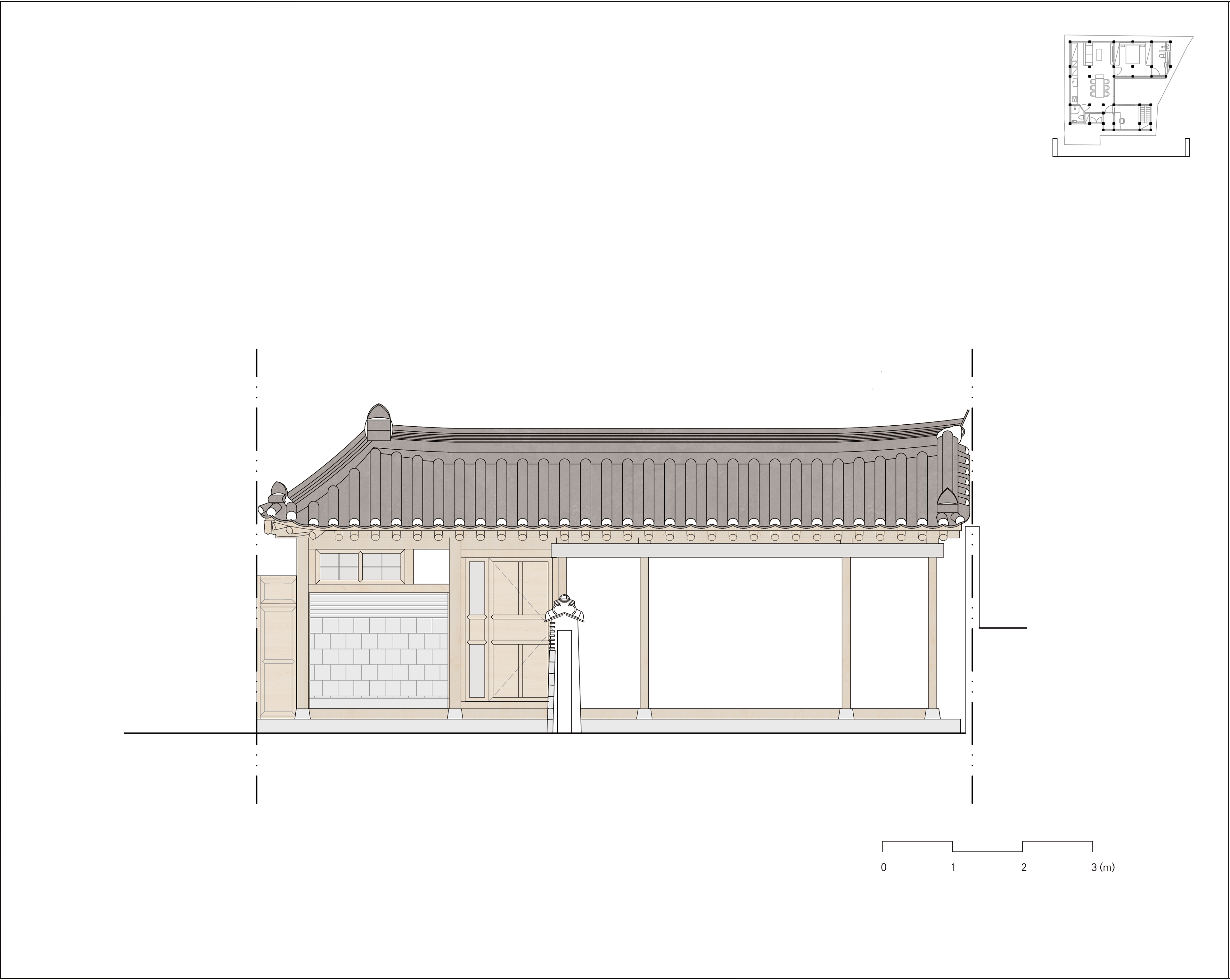 삼청동 한옥 공사후 입면도 1